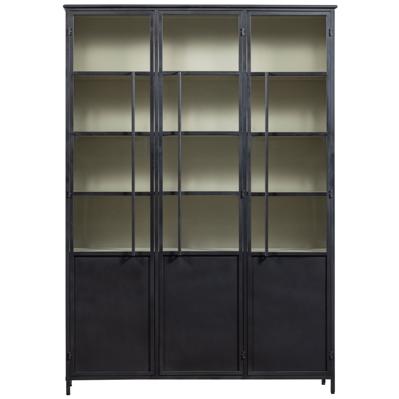 Vitrine Exhibit 3XL aus Metall, Schwarz