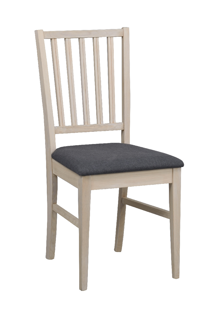 Stuhl Filippa 2er Set aus Eiche, Whitewash Grey