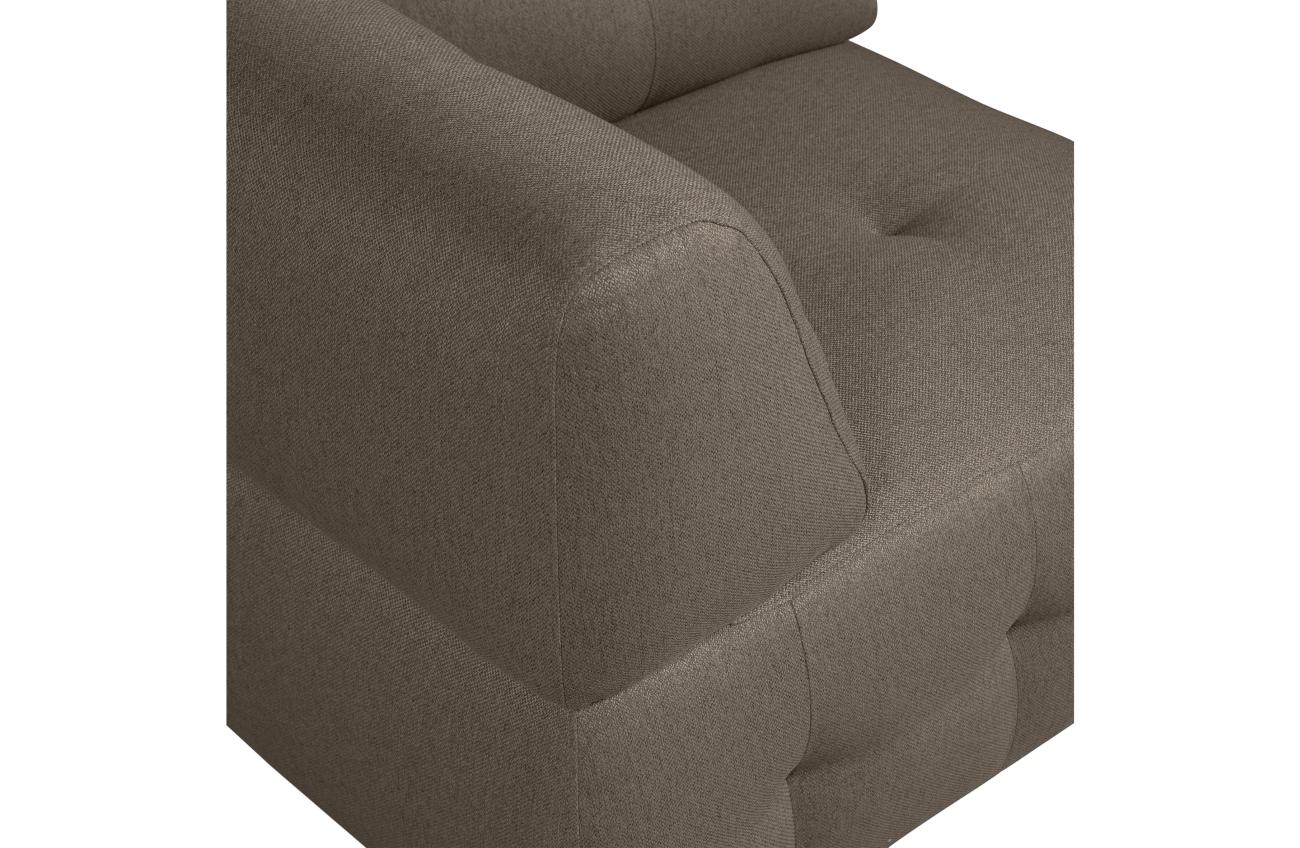 Modulsofa Louis Eck-Element aus gewebten Stoff, Taupe