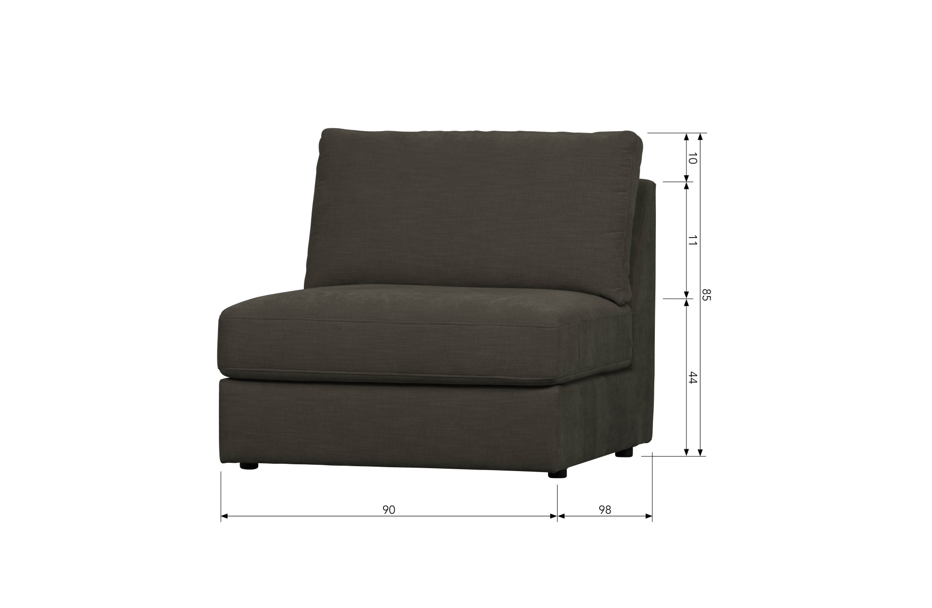 Modulsofa Family Seat Element, Anthrazit