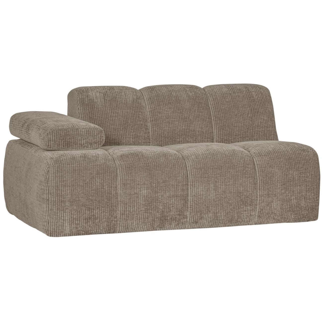 Modulsofa Mojo Flachcord 1,5er Arm-Links, Sand