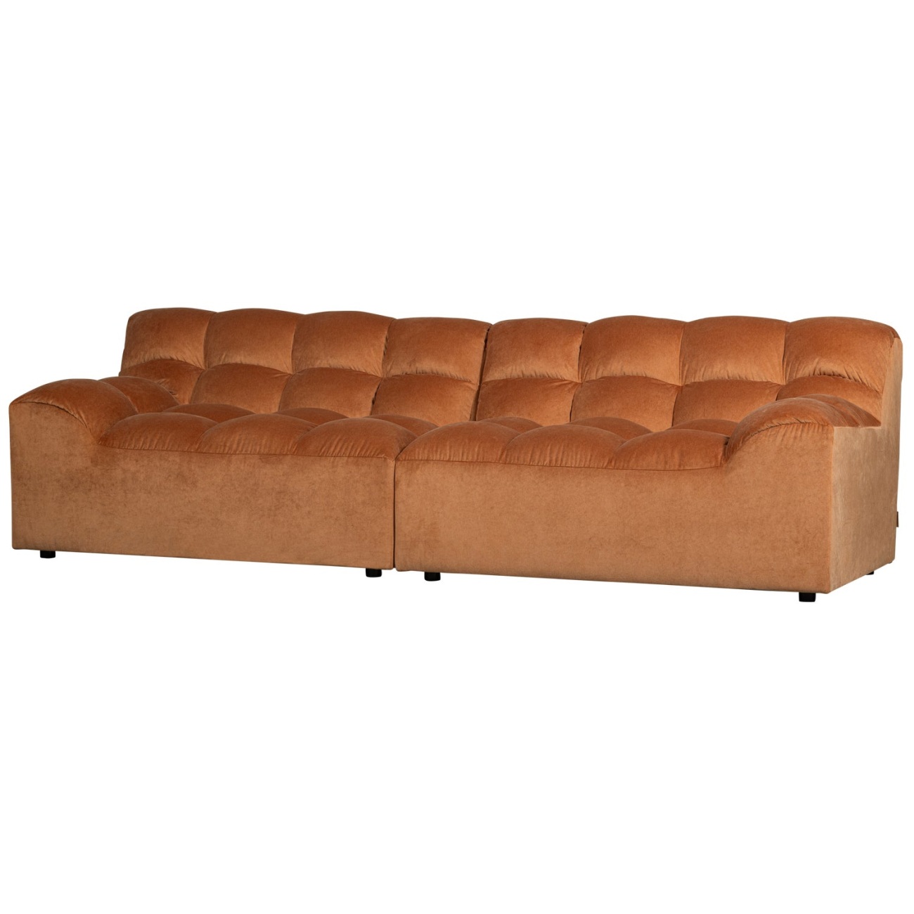 Sofa Allure aus Samt, Terra