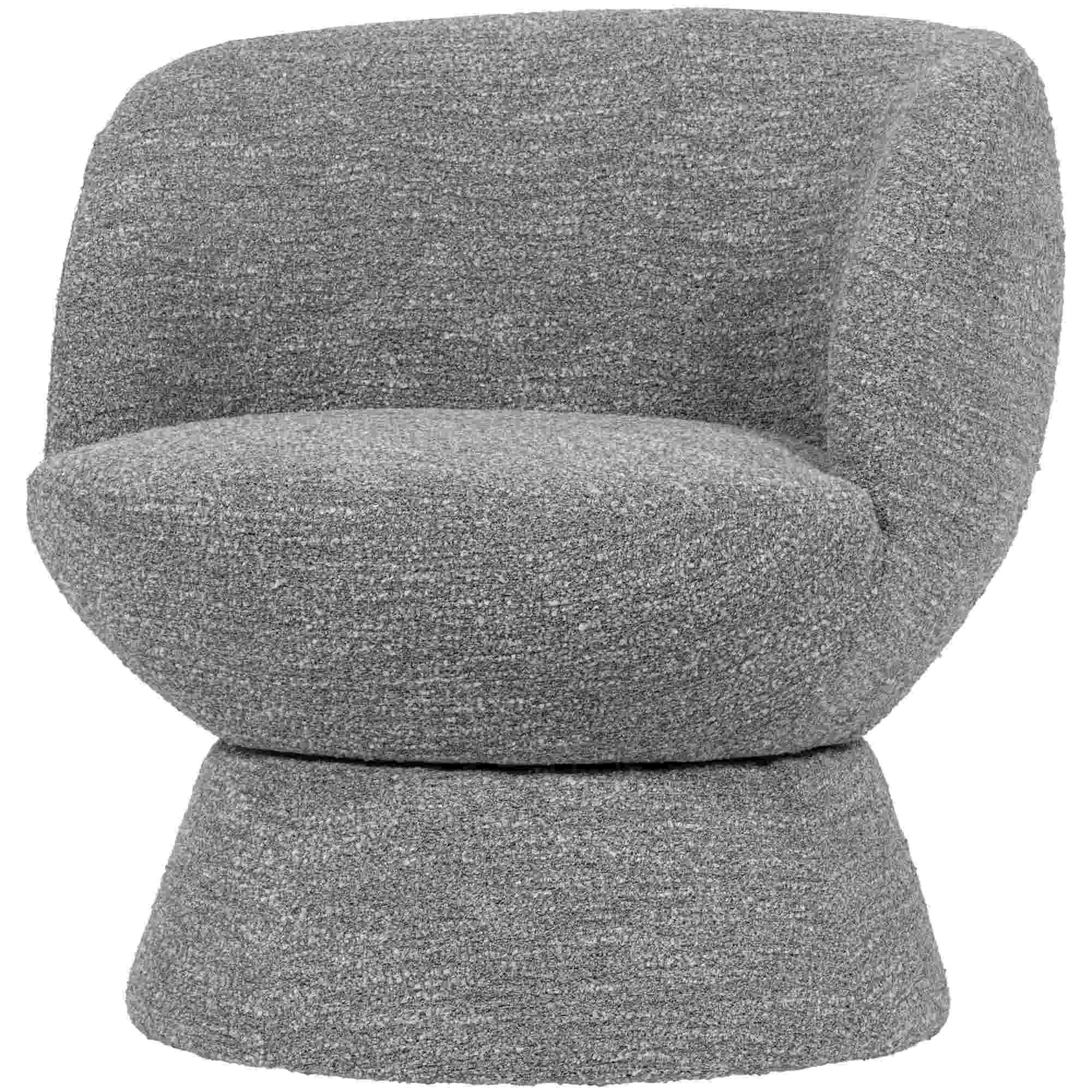 Drehsessel Shuffle in Grau - gemütlicher Relaxsessel aus Melange-Stoff