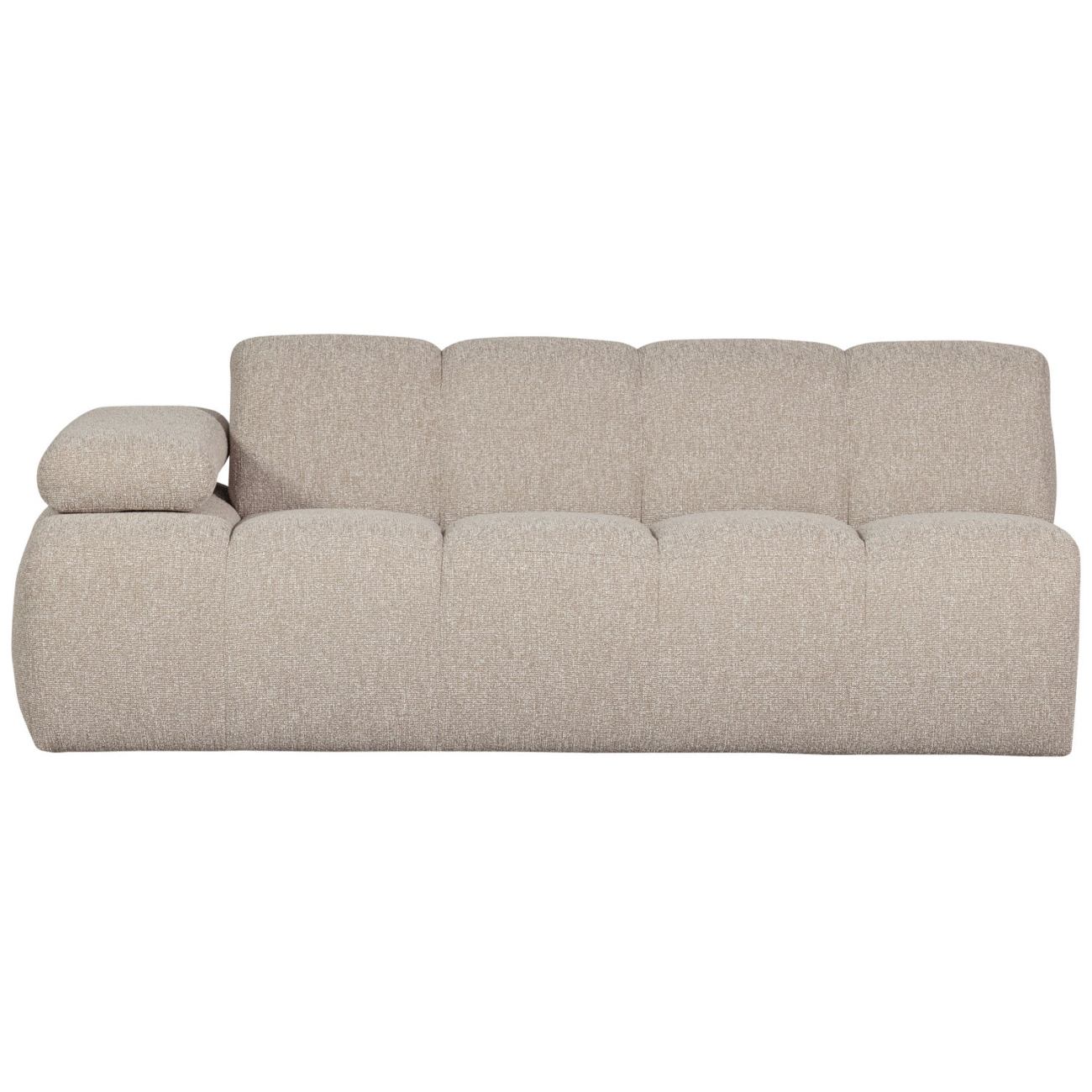 Modulsofa Mojo Boucle 2er Arm-Links, Beige