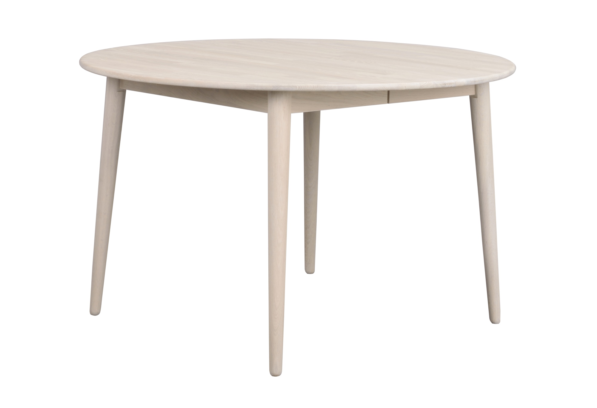Ausziehtisch Tyler Rund 120/165cm, Eiche Weiß pigmentiert