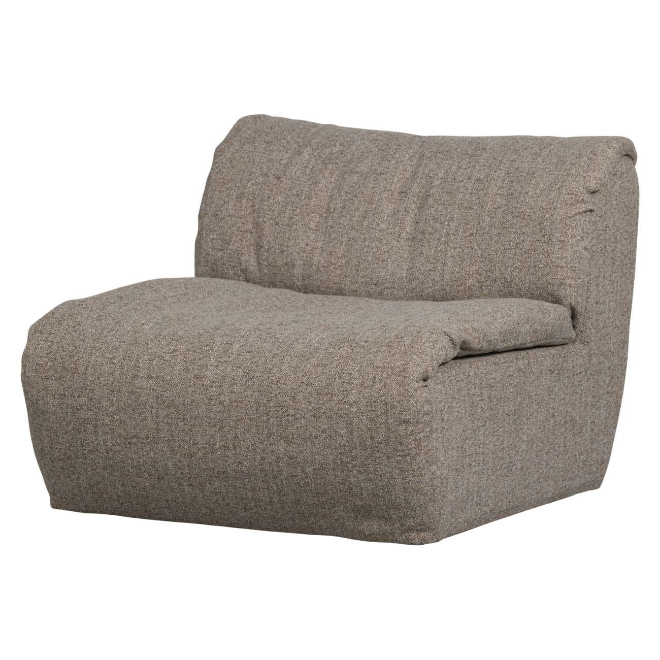 Sessel Baggy aus Melange-Stoff, Braun
