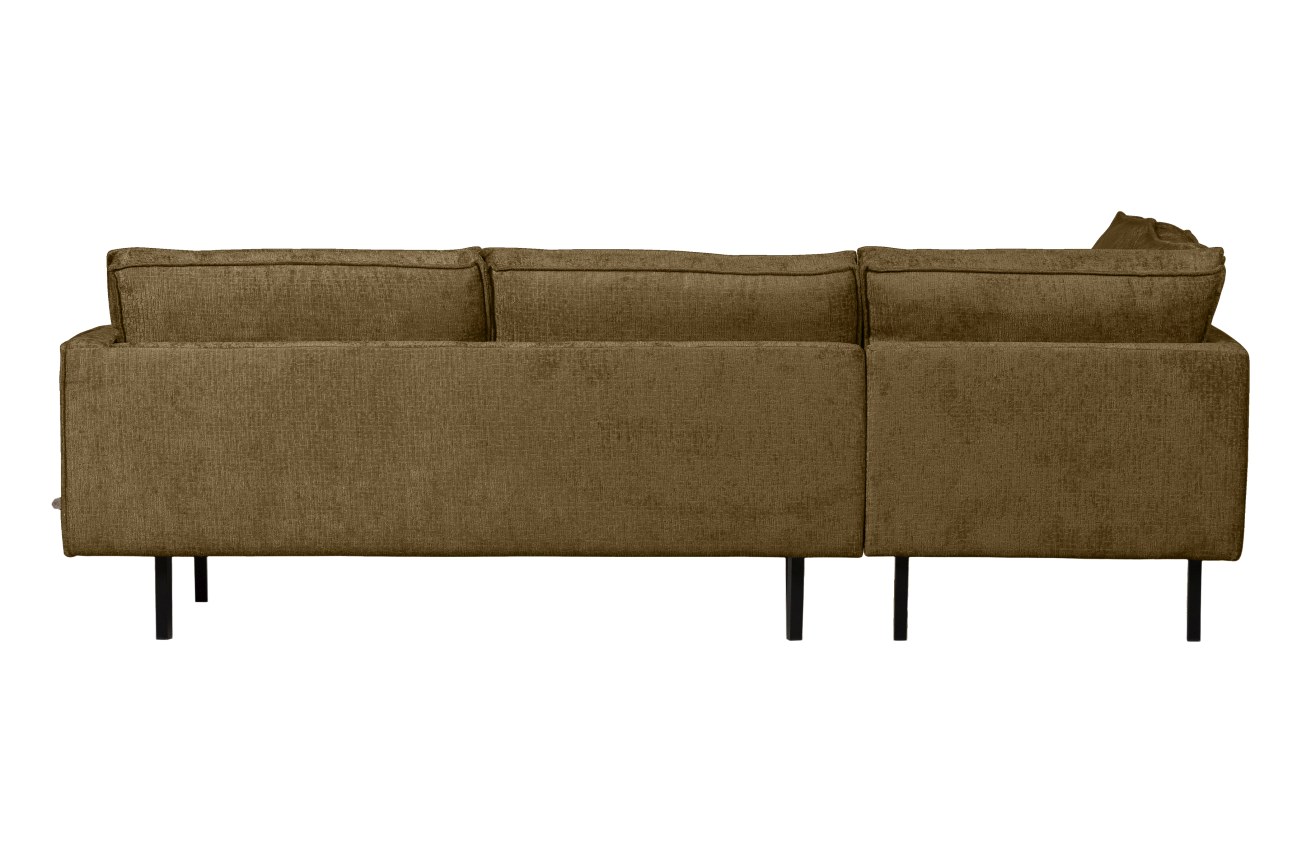 Ecksofa Rodeo aus Struktursamt Links, Brass