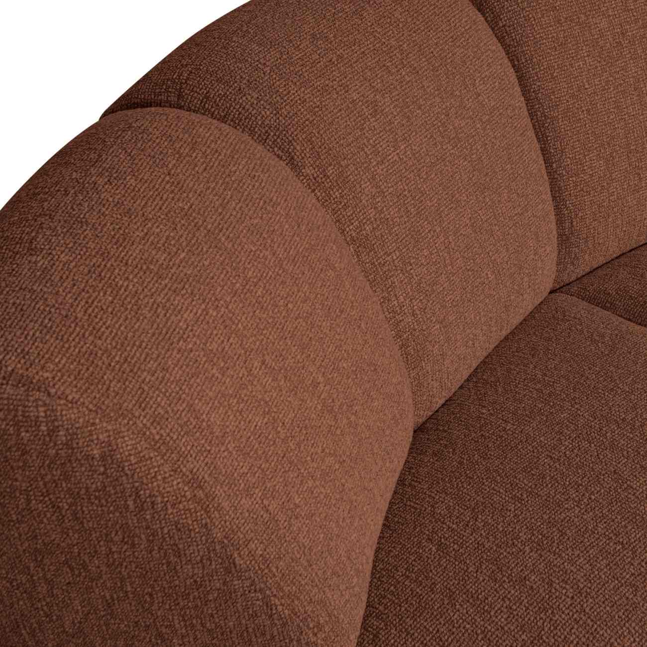 Modulsofa Mojo Boucle Eck-Element, Rostbraun