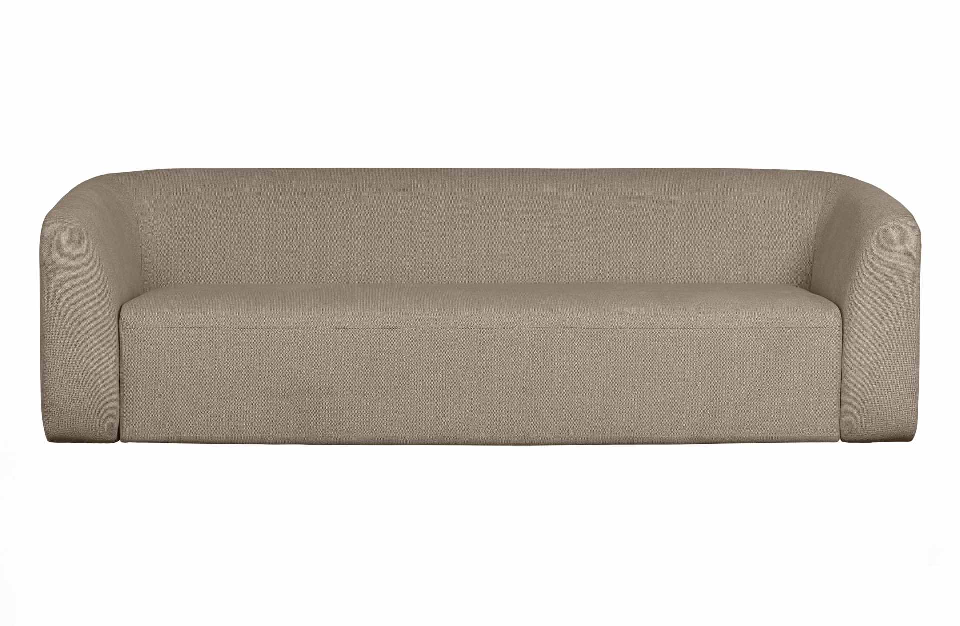 3-Sitzer Sofa Sloping aus Stoff, Natur