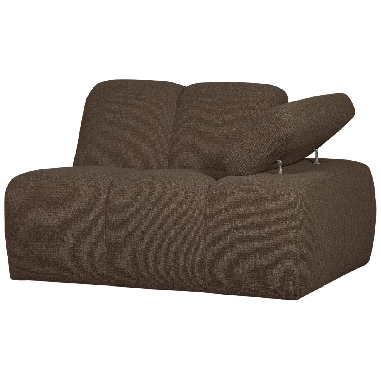 Modulsofa Mojo Boucle 1er Arm-Rechts, Braun