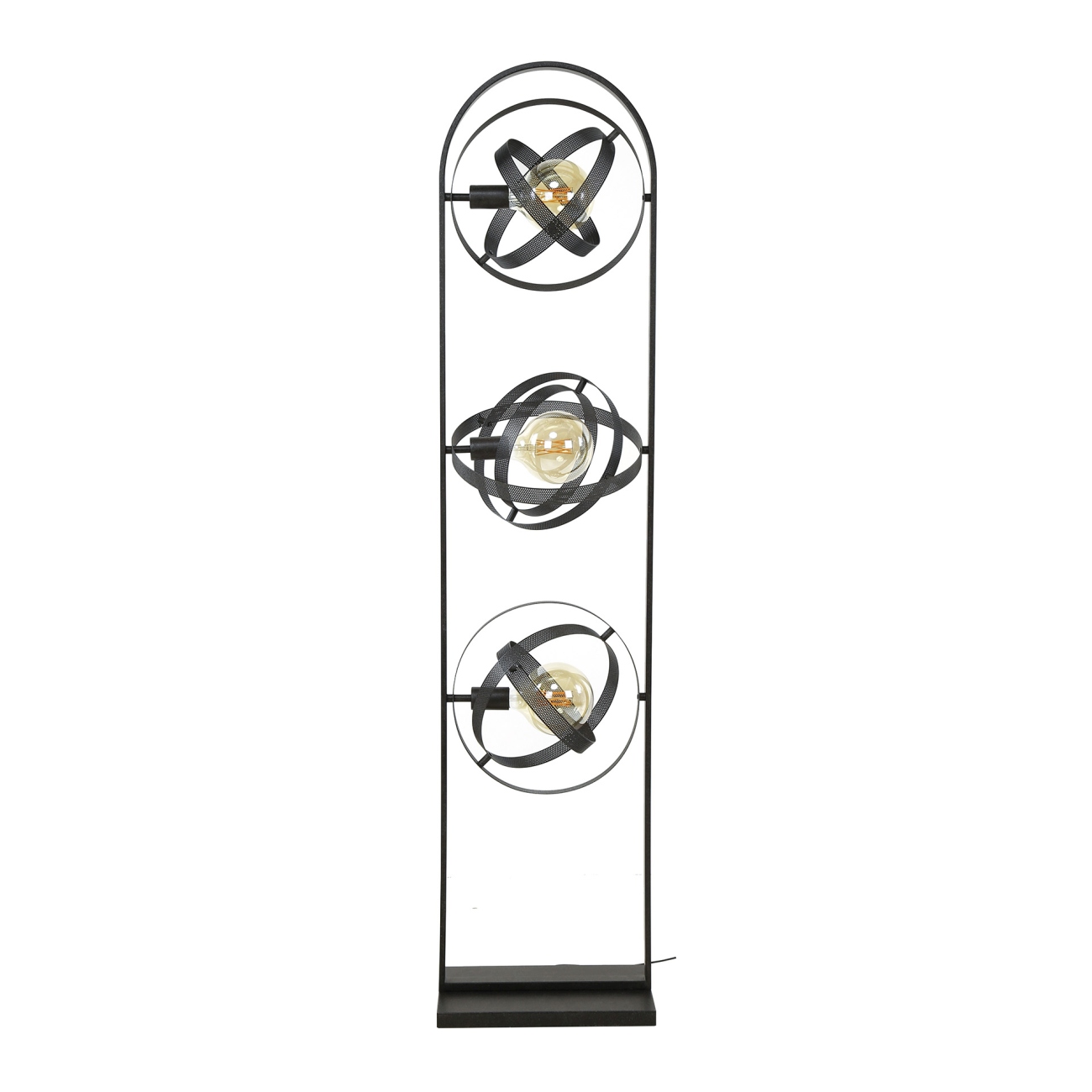Stehleuchte Jupiter, 3-flammig - Metall Artic-Schwarz, 160 cm, LED