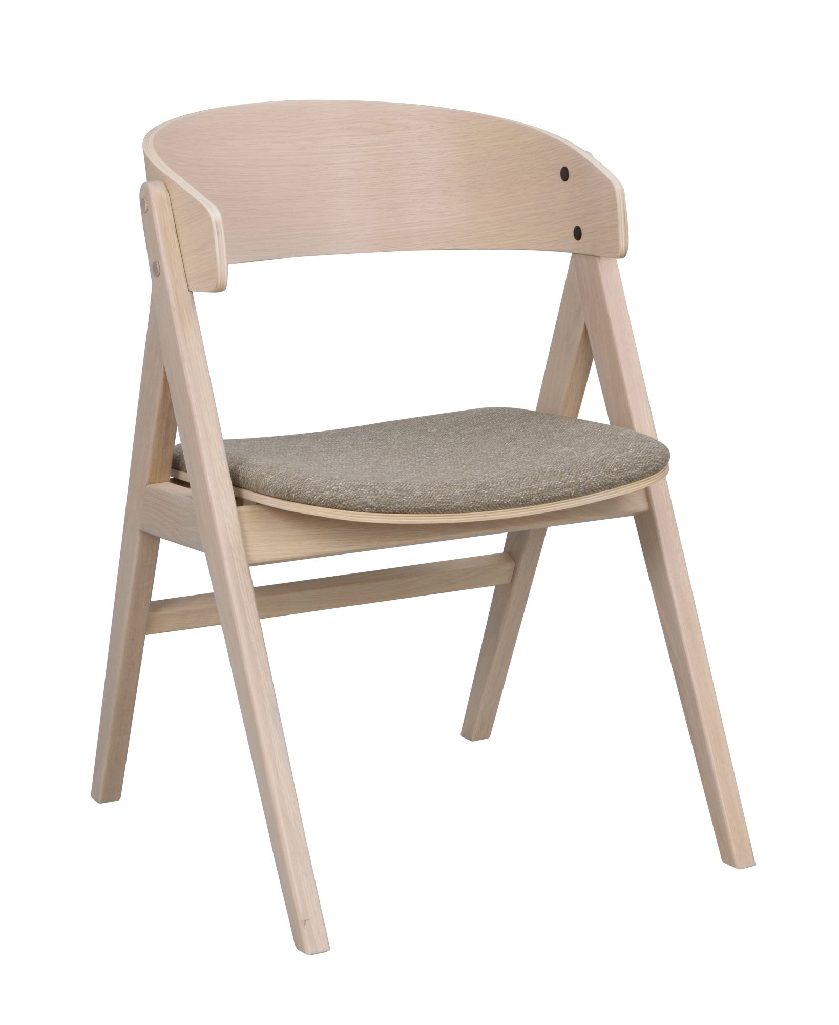 Stuhl Waterton 2er Set, Eiche Whitewash, Braun