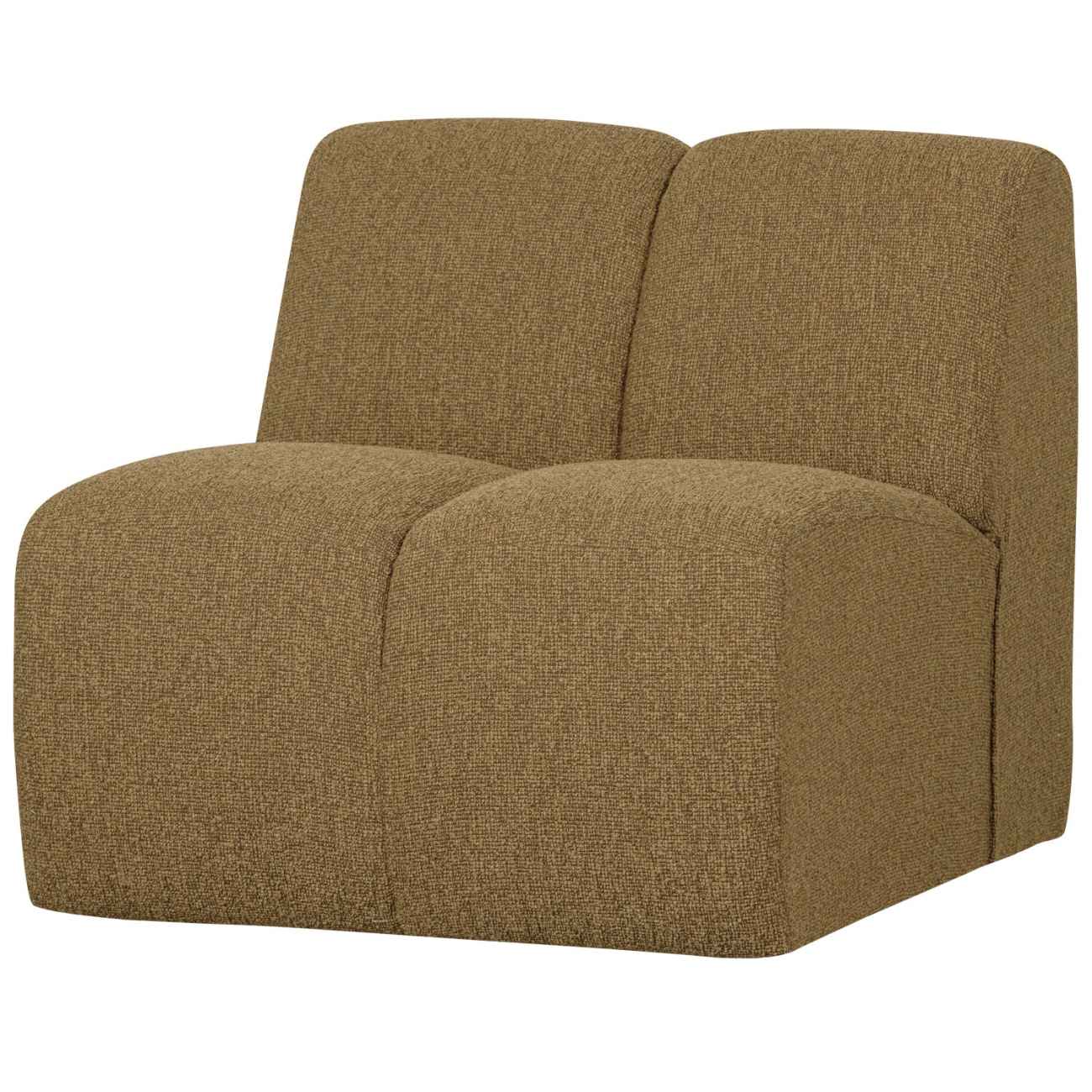 Modulsofa Mojo Boucle Einzel-Element, Gelb/Braun