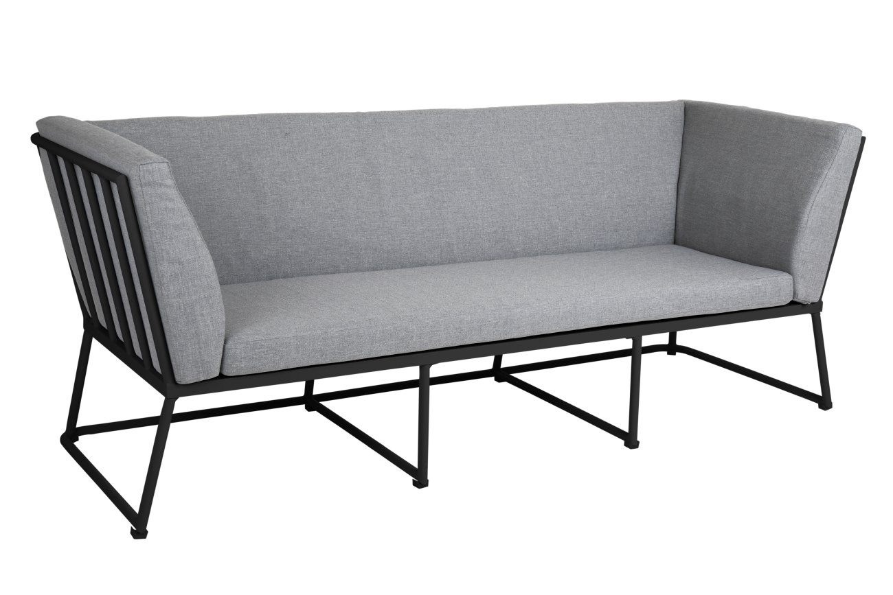 Gartensofa Vence mit Kissen 3-Sitzer, Grau