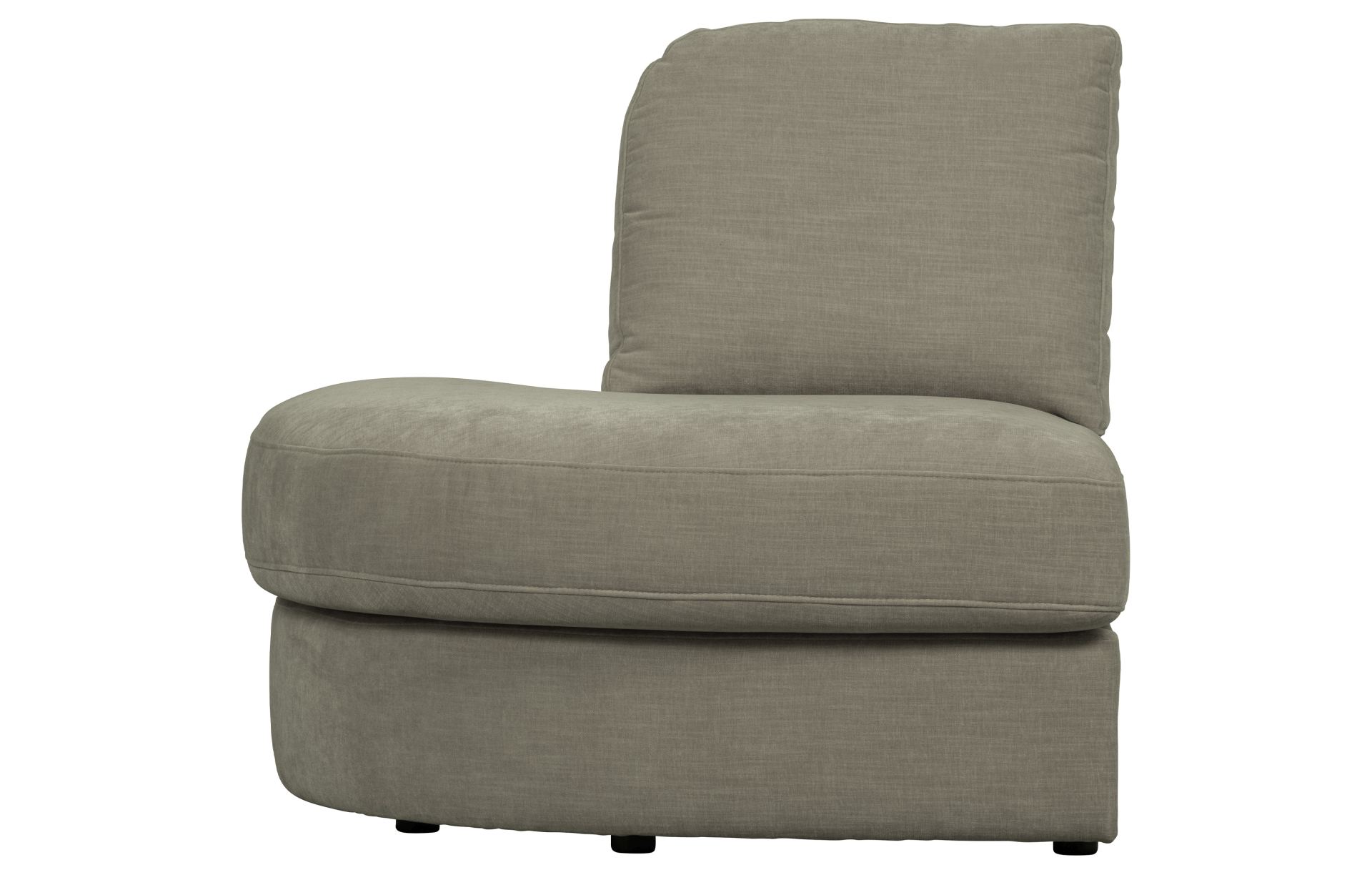 Modulsofa Family 1-Seat Eck-Element Rund Links, Grau