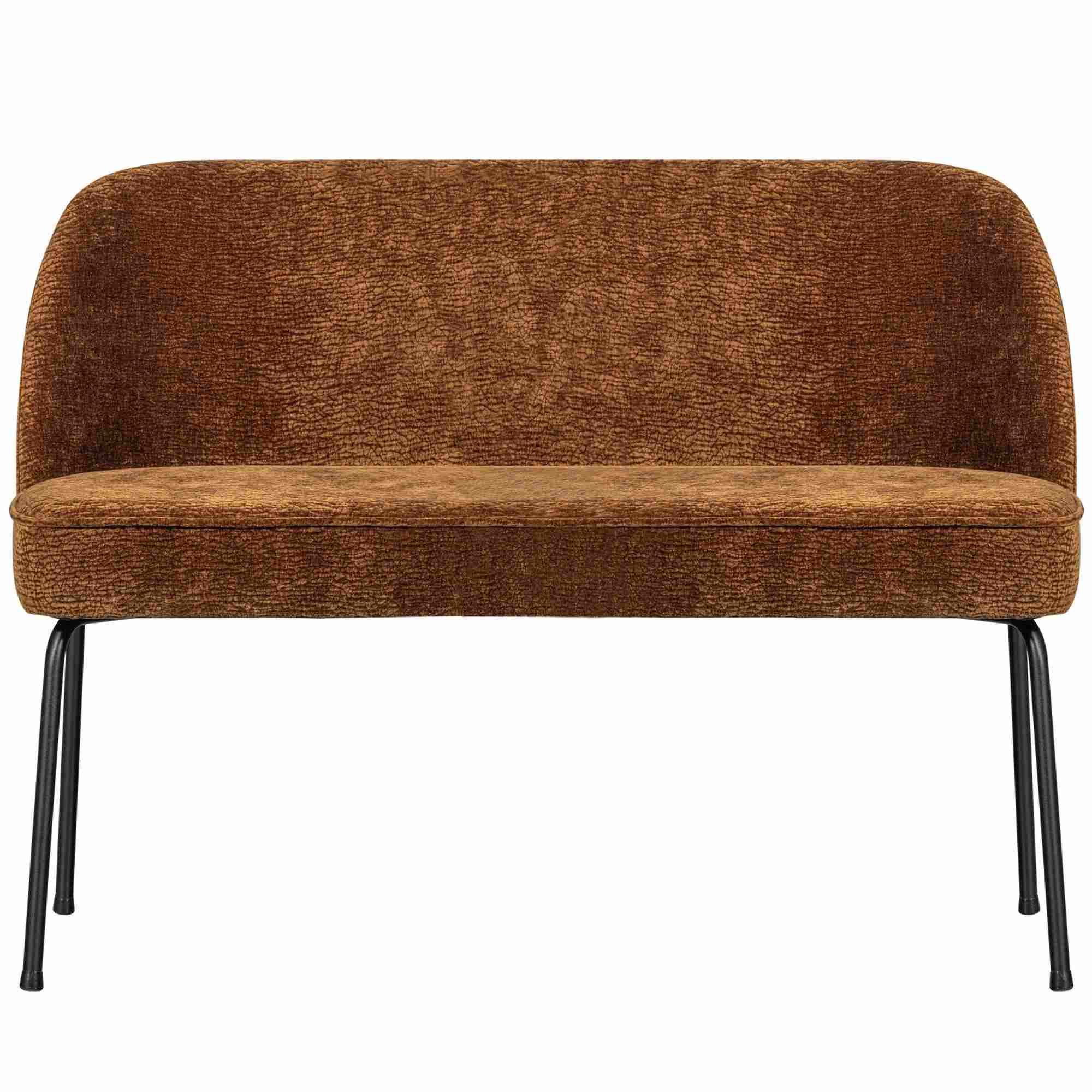 Essbank Vogue aus 3D-Chenille in Mittelbraun - stilvolle, bequeme mit weichem Bezug