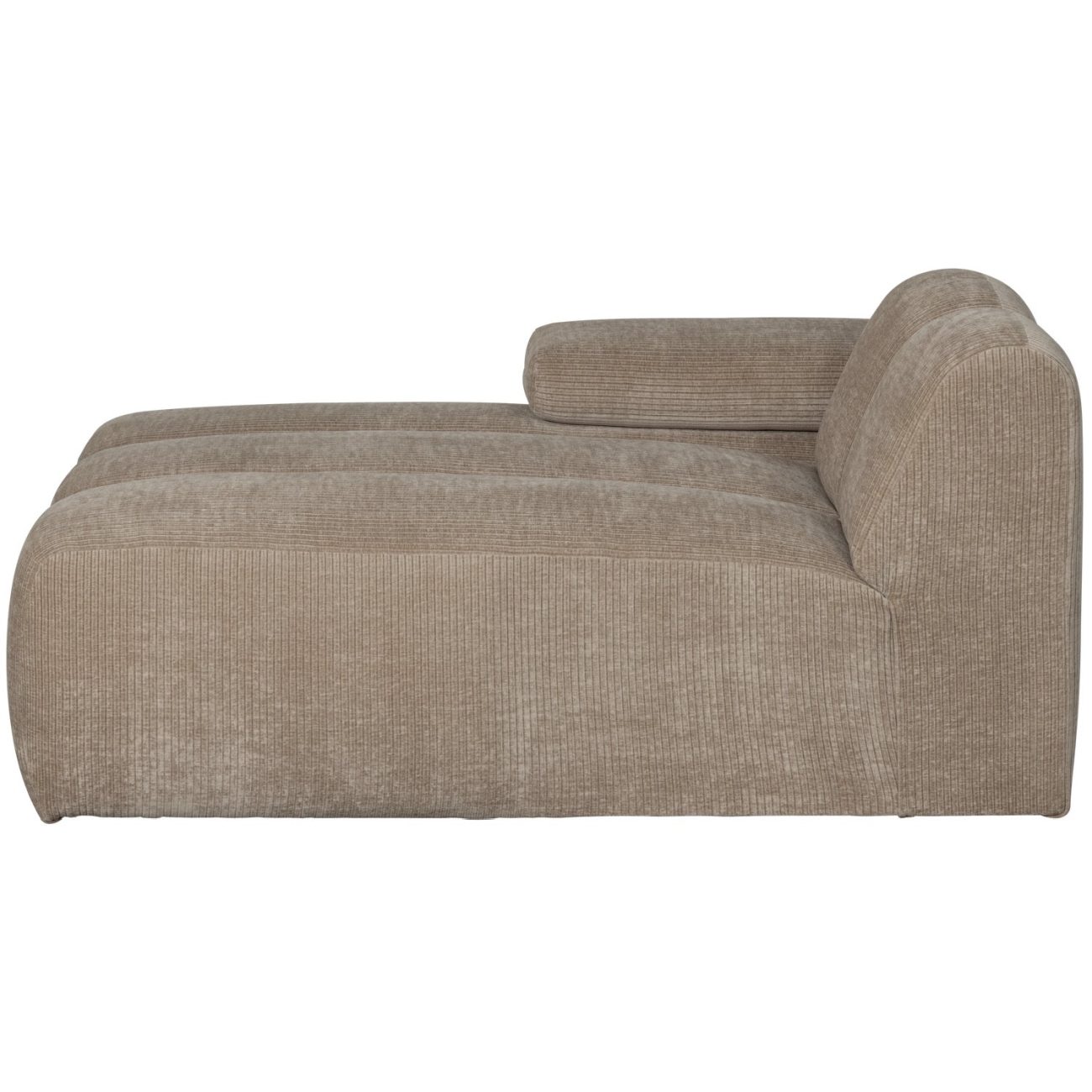 Modulsofa Mojo Flachcord Chaiselongue-Links, Sand