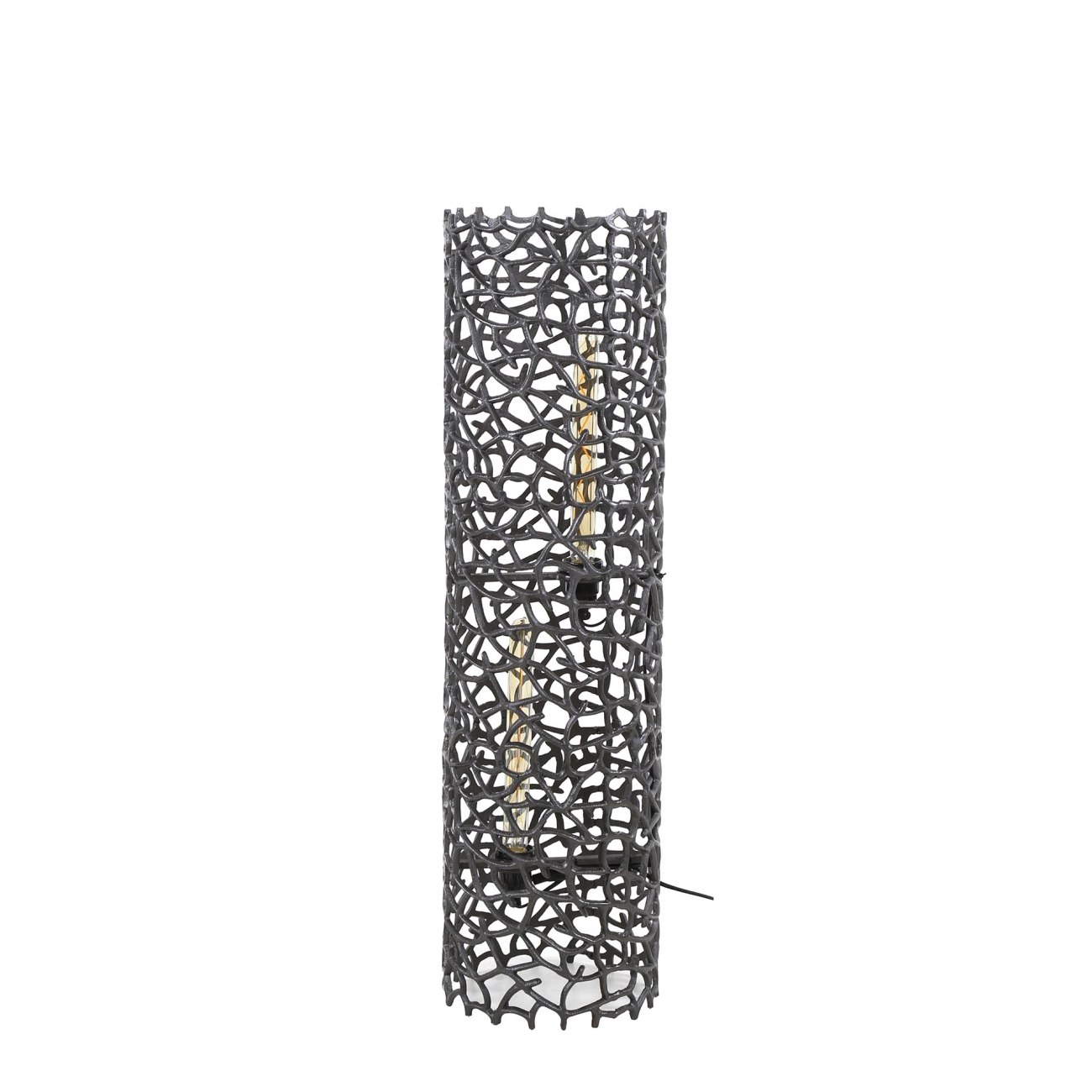 Stehleuchte Astilbe mit LED, 2-flammig - Metall in Schwarz-Nickel, L