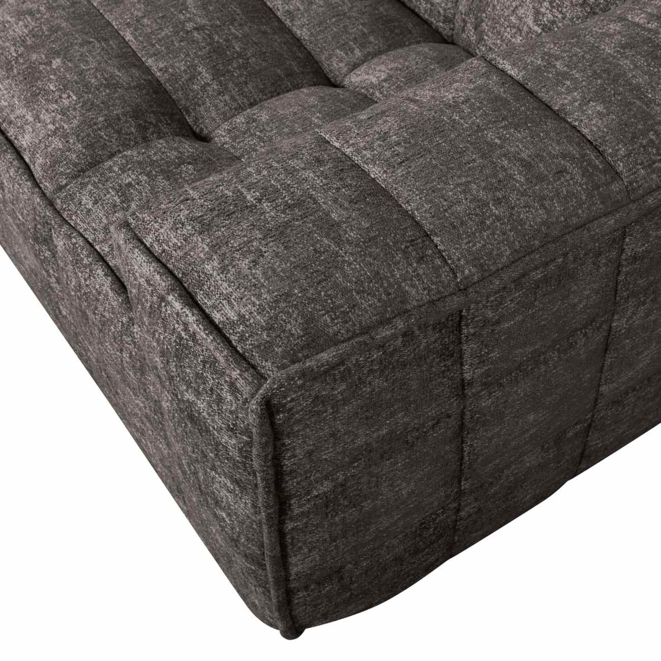 Sofa Timor aus Chenille-Stoff, Anthrazit