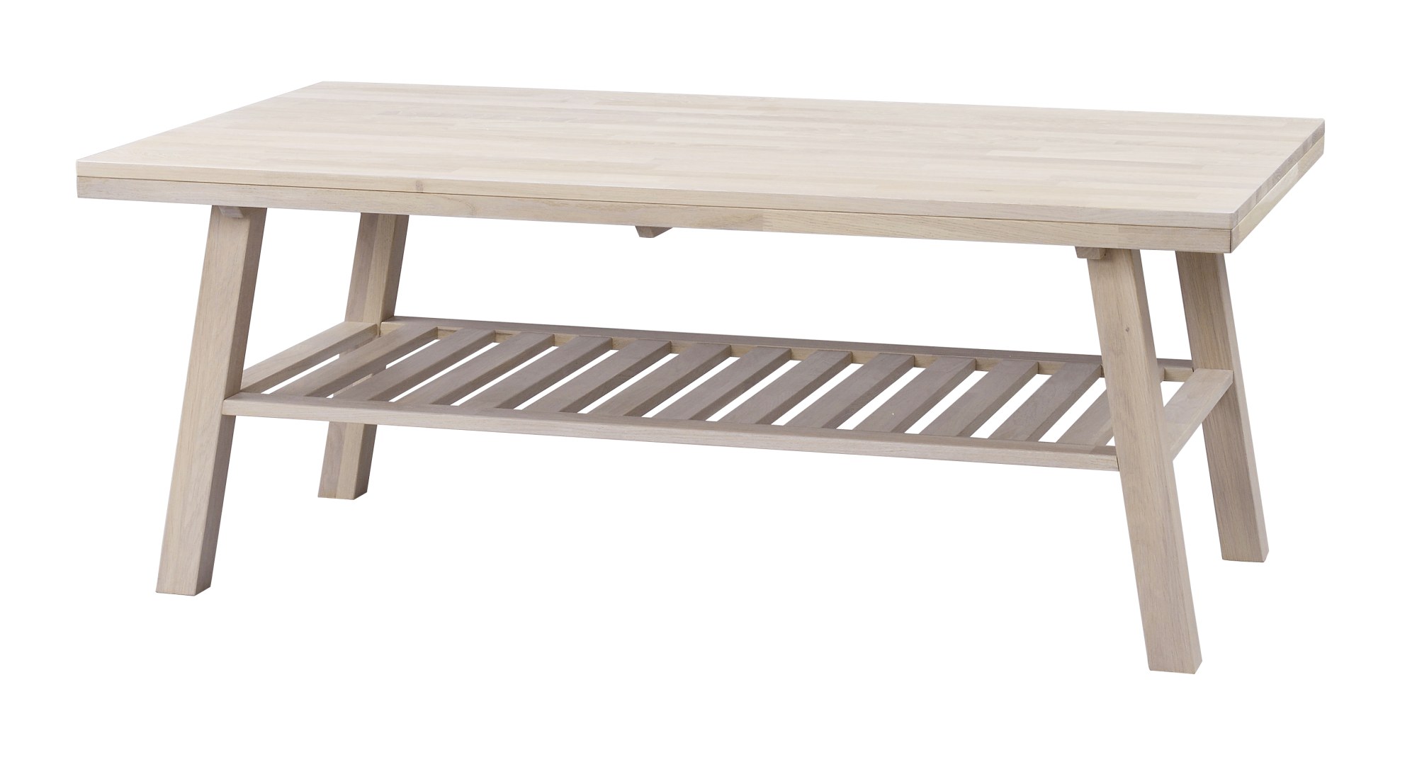 Couchtisch Brooklyn, Eiche, 130x75x52cm, Eiche weiß pigmentiert