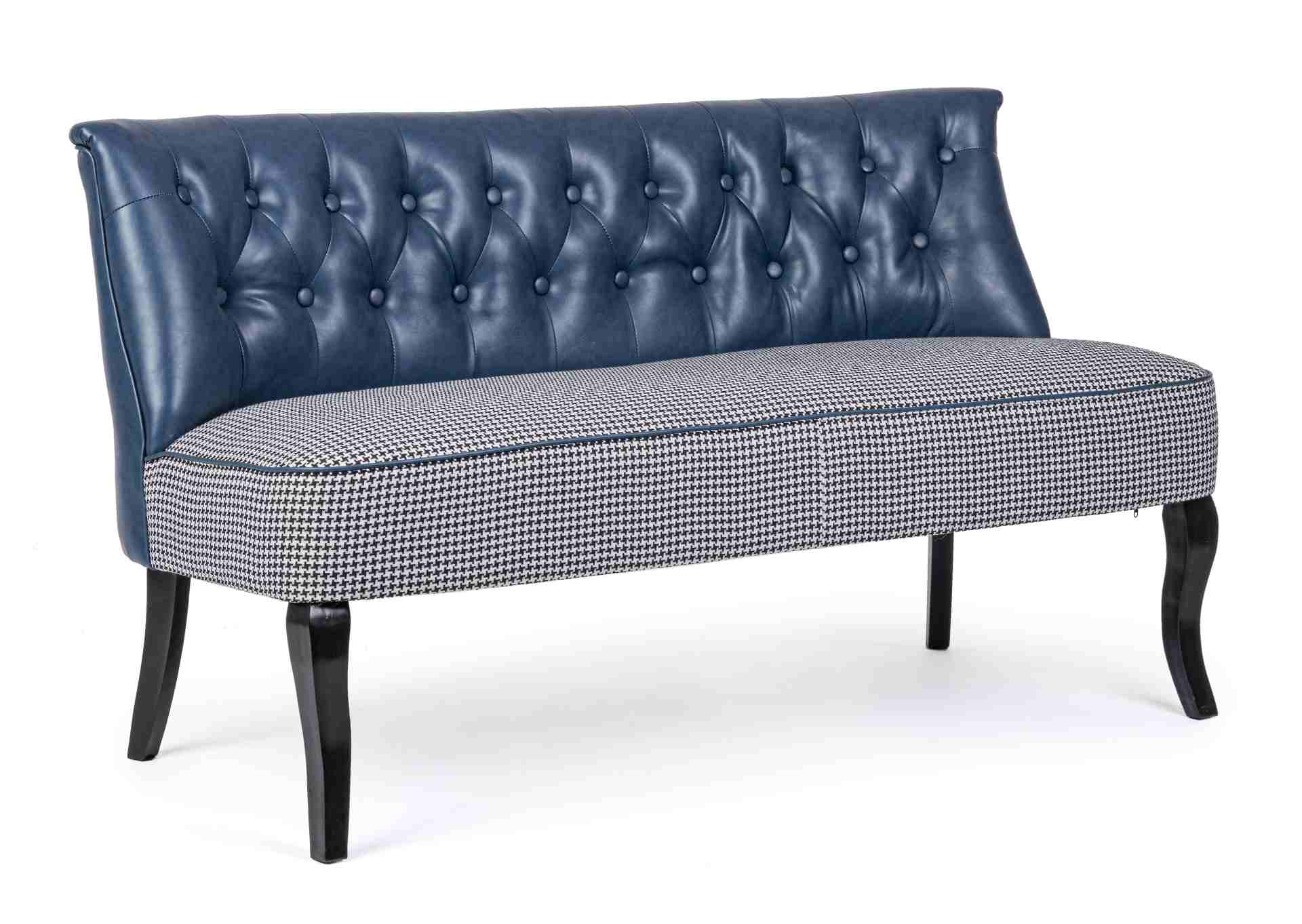 2-Sitzer Sofa Batilda aus Kunstleder, Blau 2-Sitzer Sofa Batilda aus Kunstleder, Blau