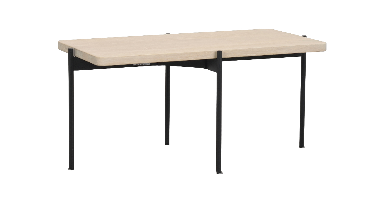 Couchtisch Shelton, Eiche Weiß pigmentiert, 95x50cm