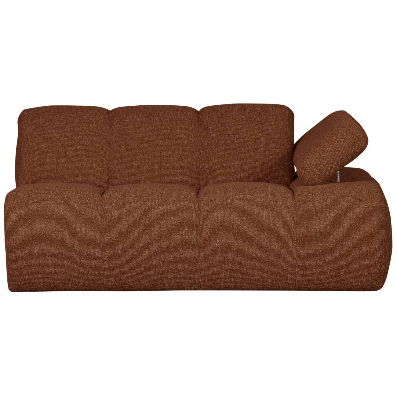 Modulsofa Mojo Boucle 1,5er Arm-Rechts, Rostbraun