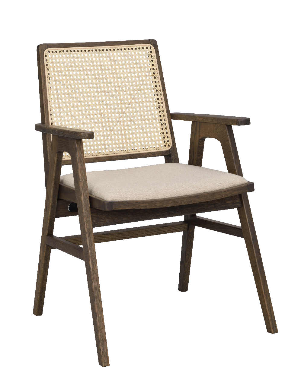 Stuhl Prestwick 2er Set mit Armlehnen, Braun
