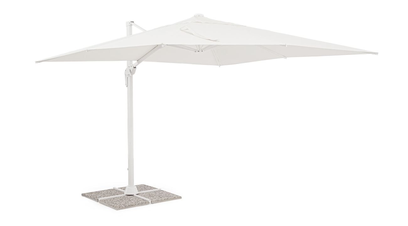 Sonnenschirm Vega aus Aluminium 3x3 m, Weiß