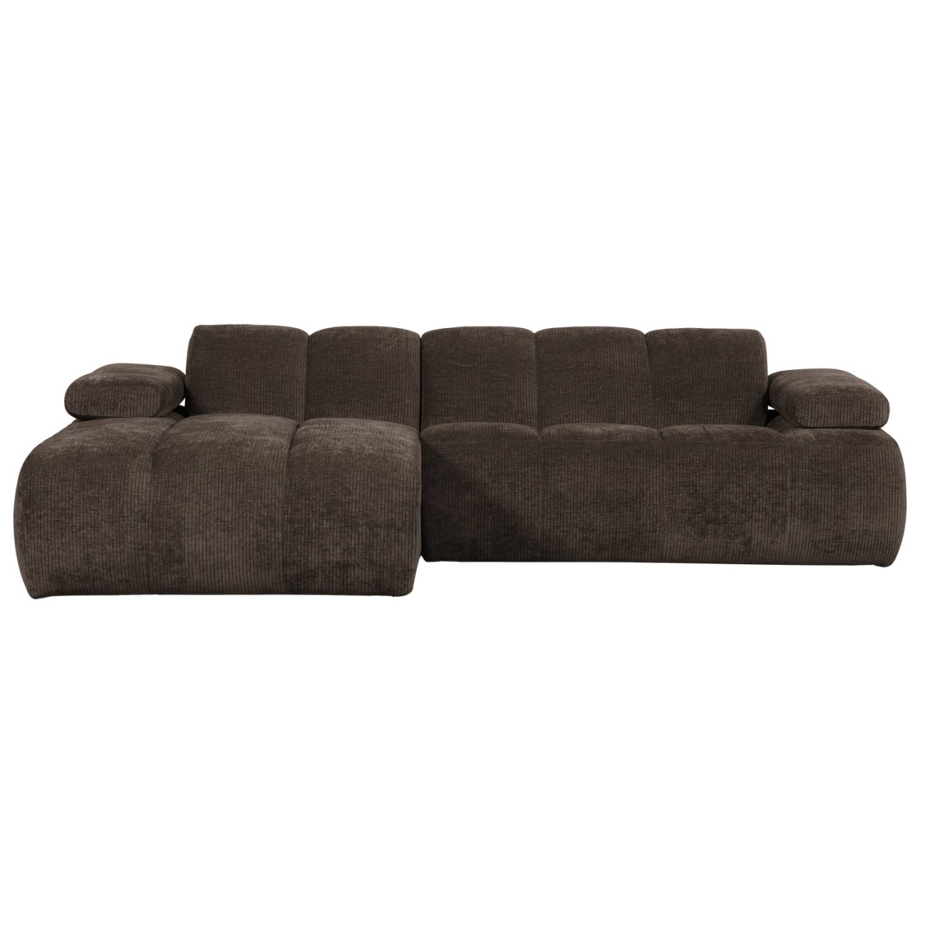 Chaiselongue Mojo aus Flachcord Links, Braun