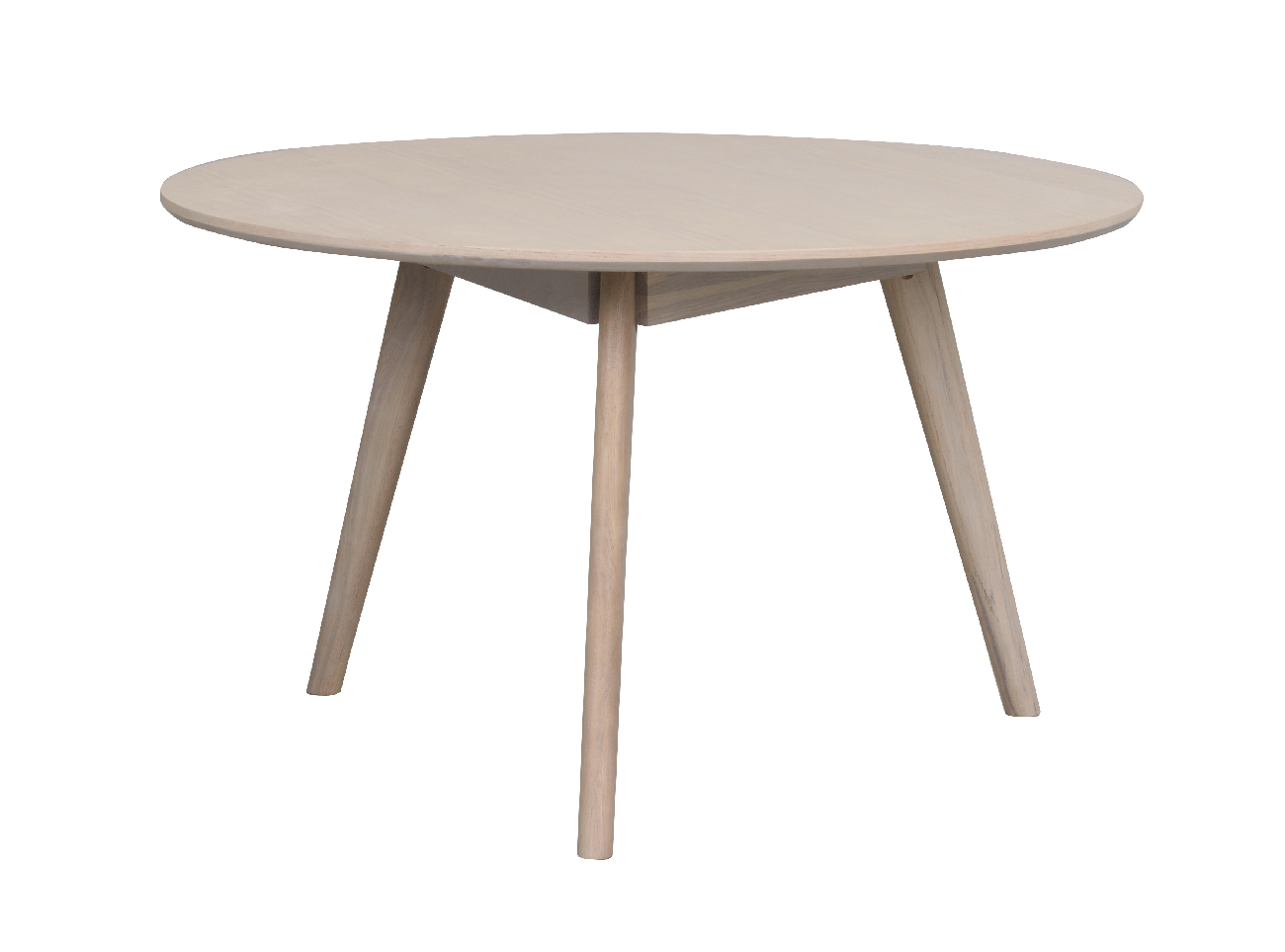 Couchtisch Yumi Rund 90cm, Esche Weiß pigmentiert
