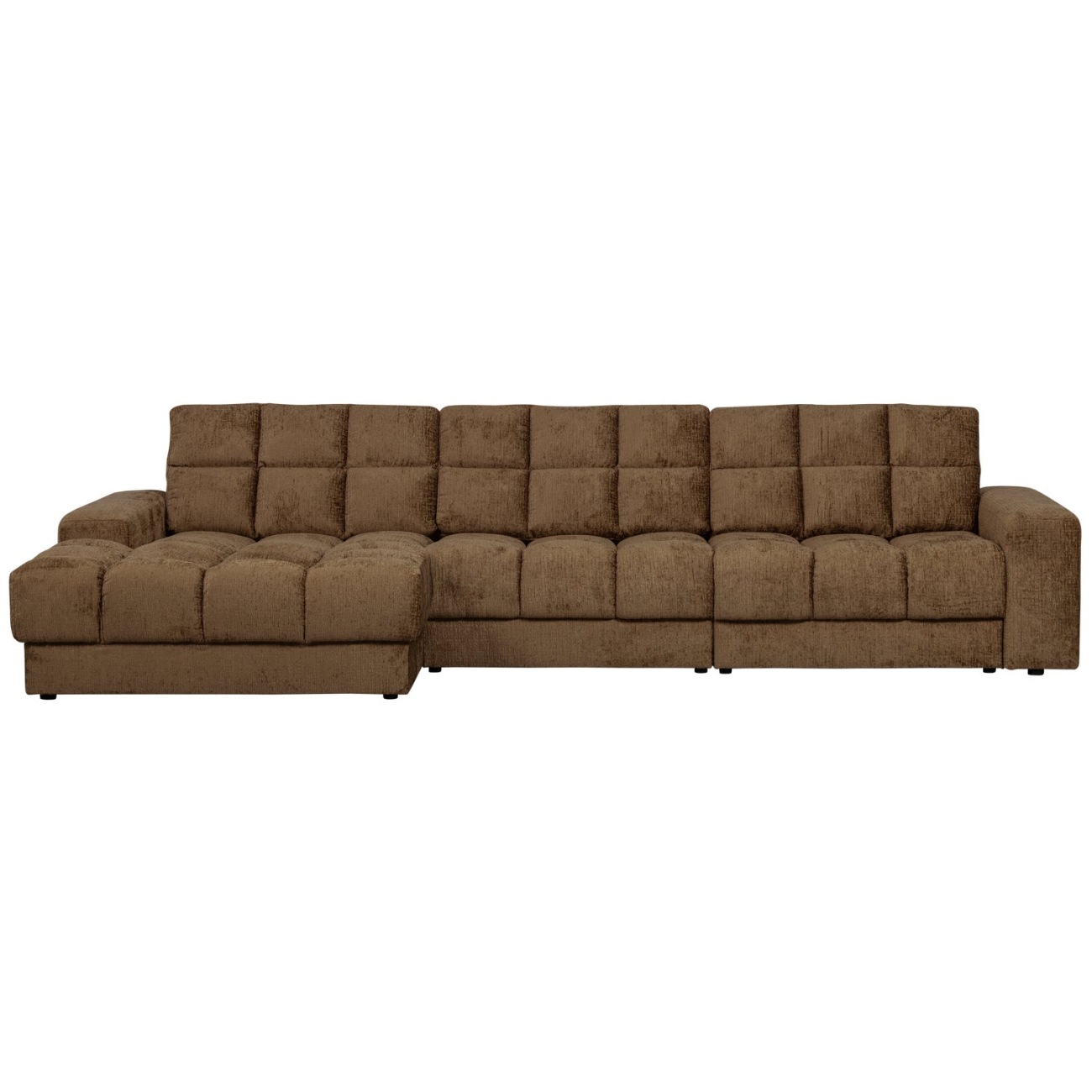 Chaiselongue Date aus Struktursamt Links, Brass