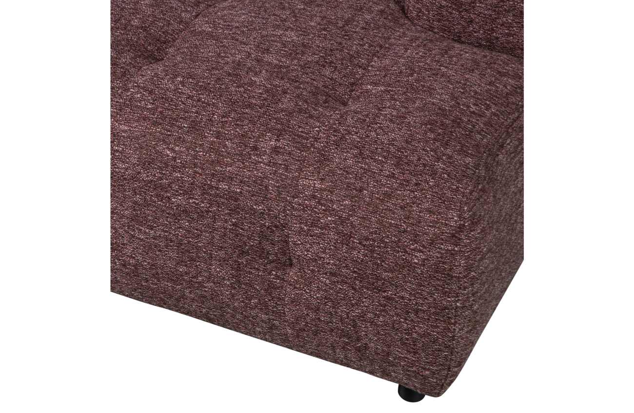 Modulsofa Louis Chaiselongue aus grobmaschigen Stoff Rechts, Altrosa