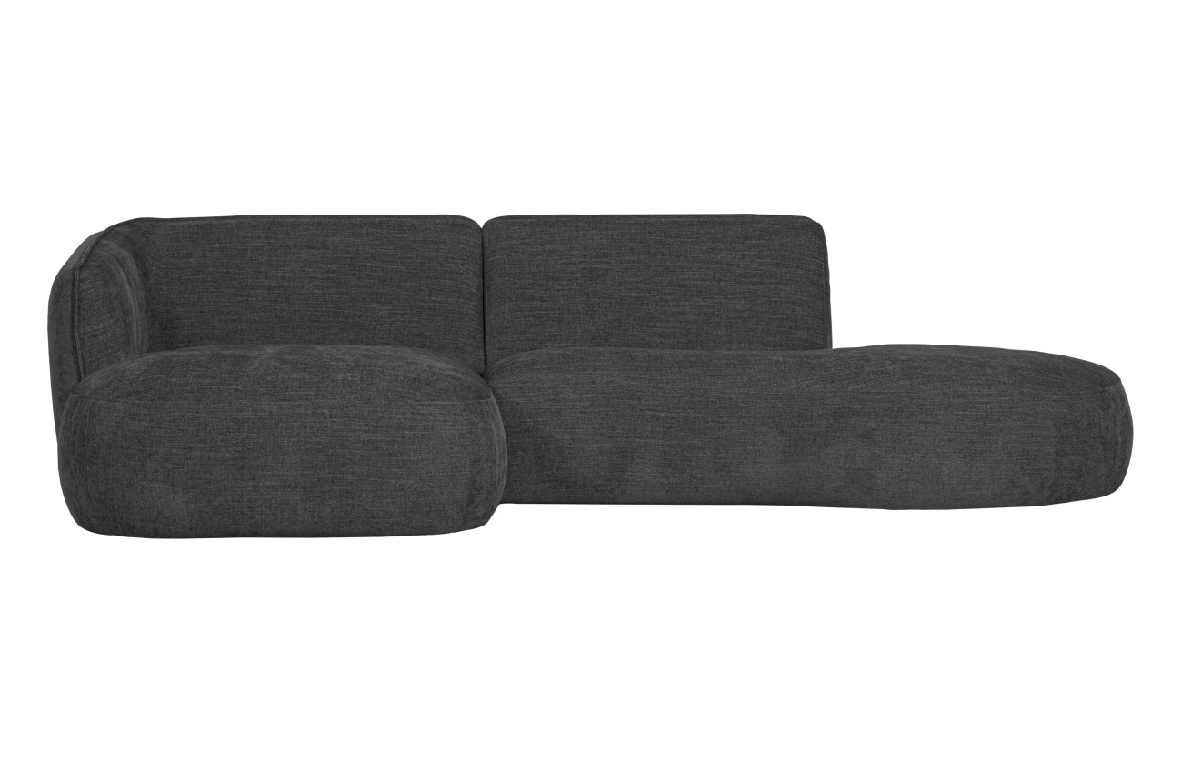 Ecksofa Polly aus Webstoff Links, Grau