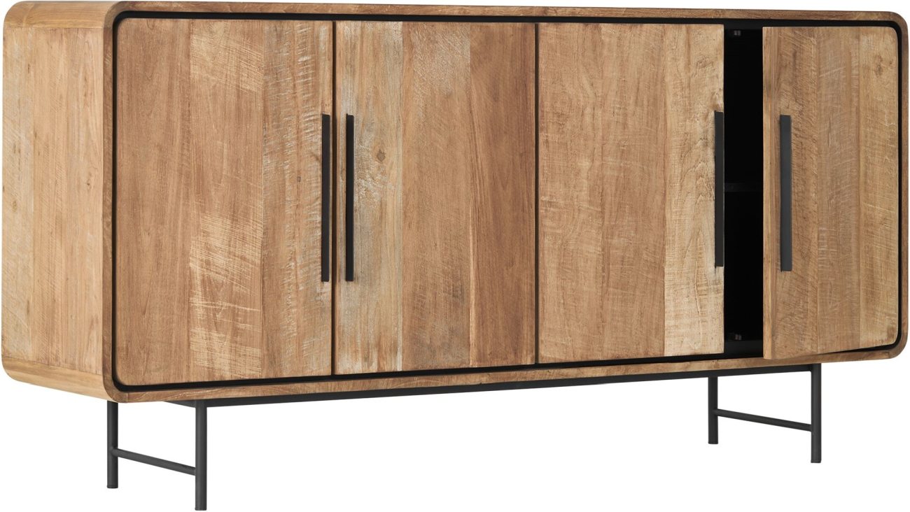 Sideboard Evo aus recyceltem Teakholz, 180 cm