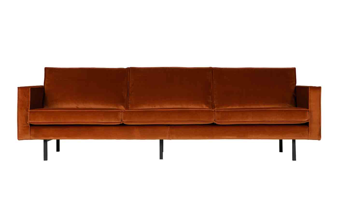 Rodeo Sofa 3-Sitzer Samt, Rost