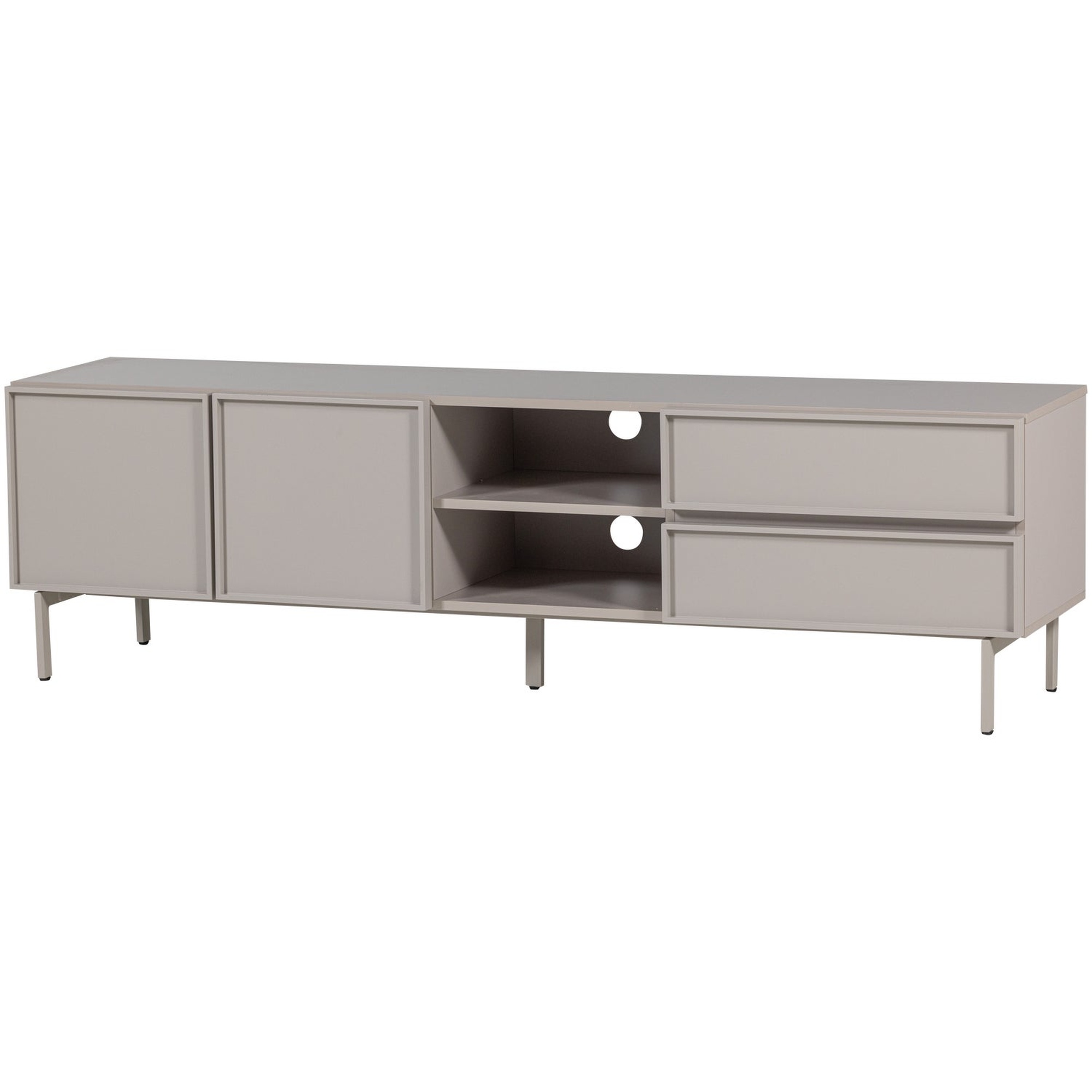 Tours TV-Board aus Melamin/MDF in Sand - 180 cm breit, modern mit viel Stauraum