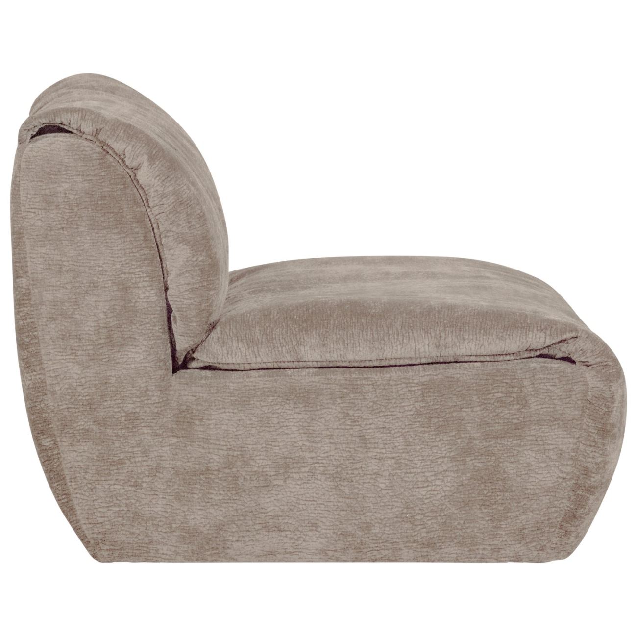 Sessel Baggy aus 3D-Chenille-Stoff, Sand