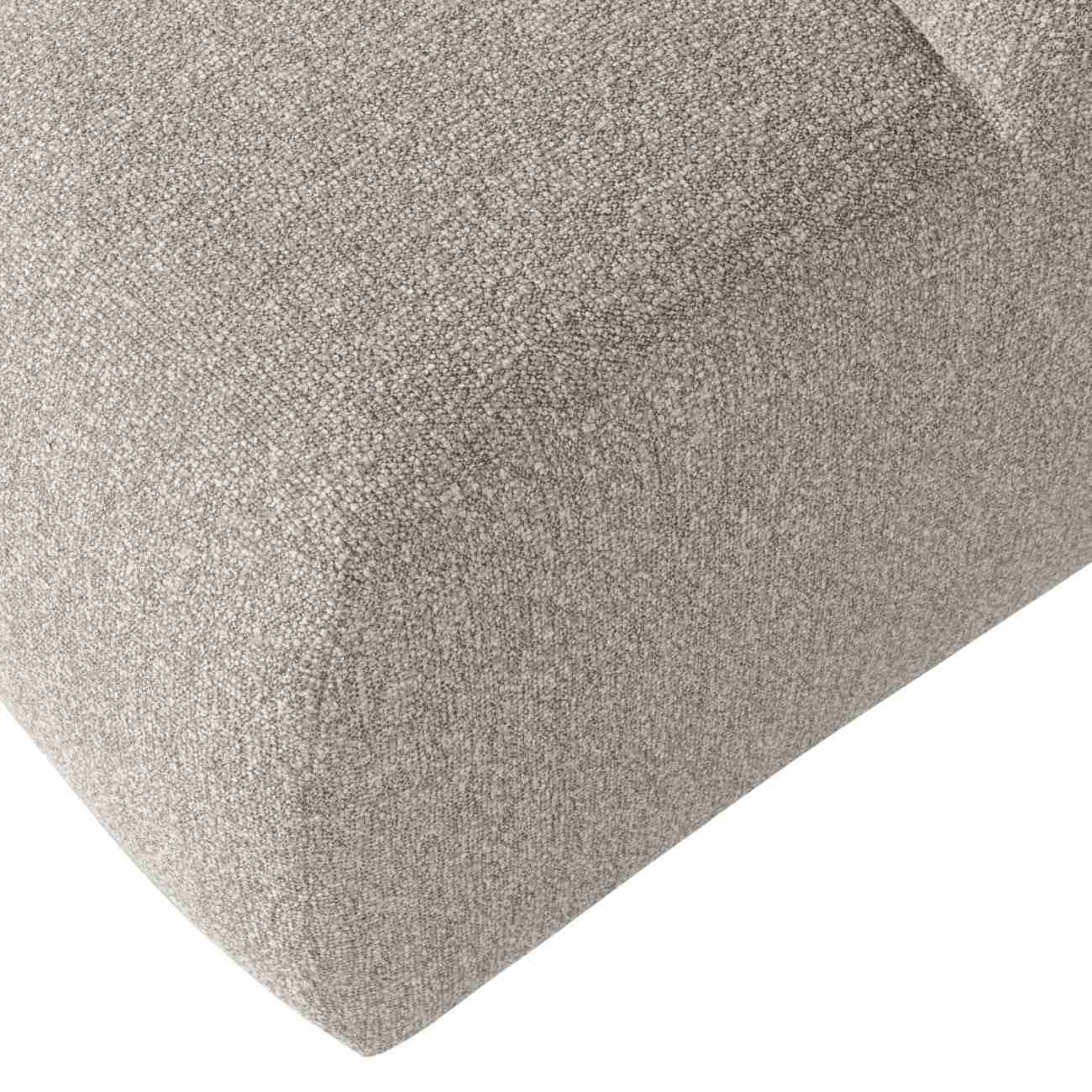 Hocker Mojo aus Boucle-Stoff, Beige