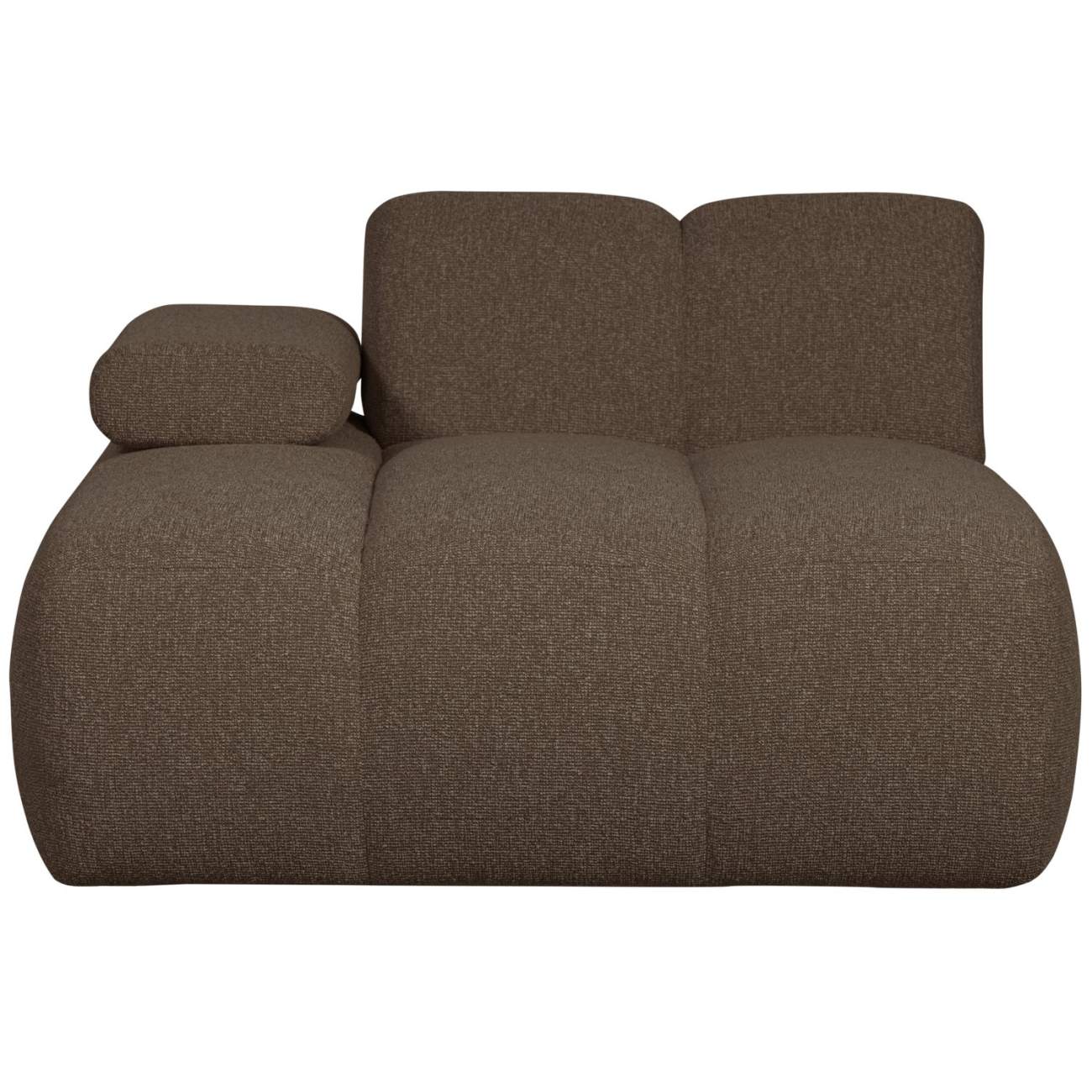 Modulsofa Mojo Boucle Chaiselongue-Links, Braun
