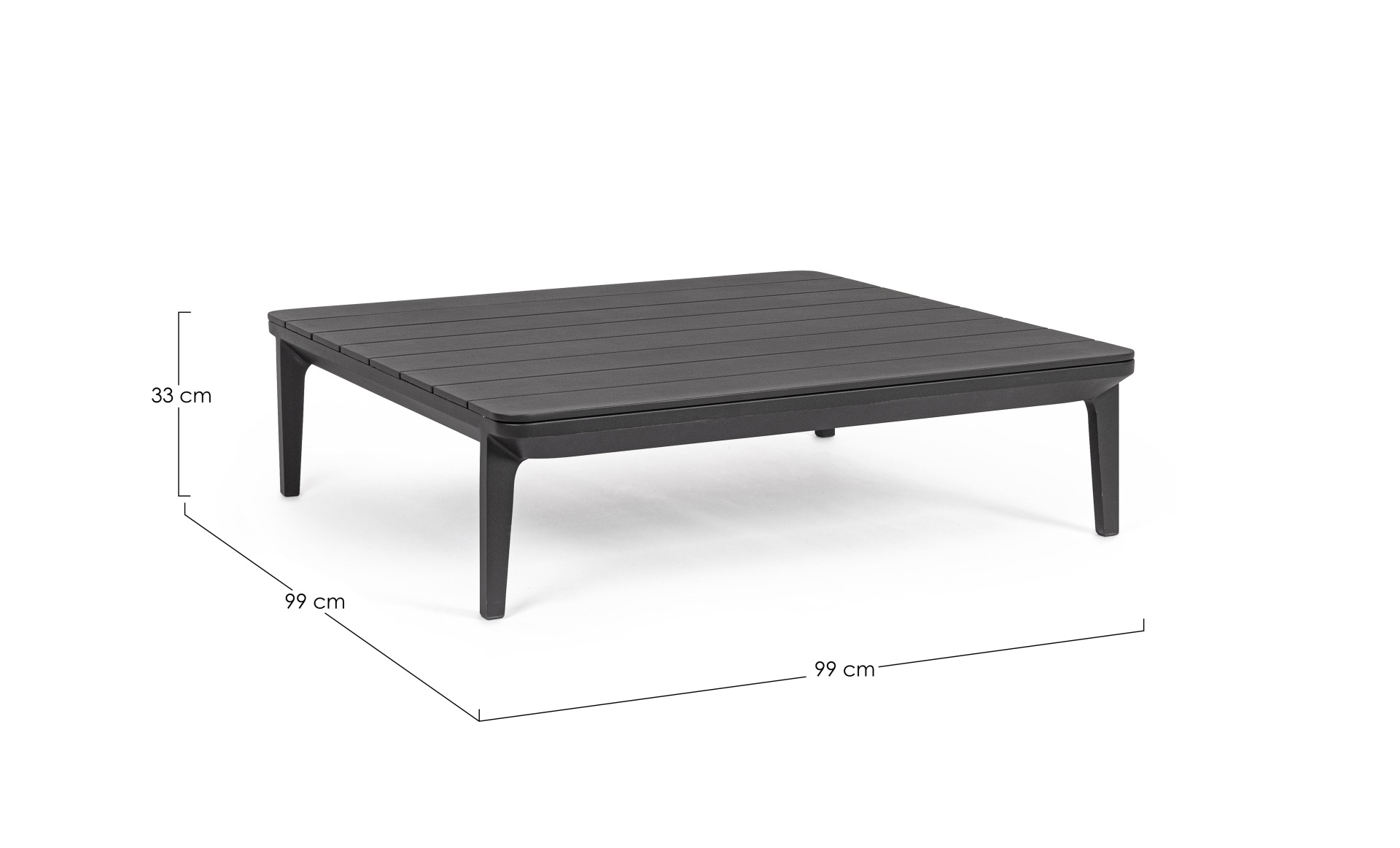 Couchtisch Matrix aus Aluminium, Anthrazit