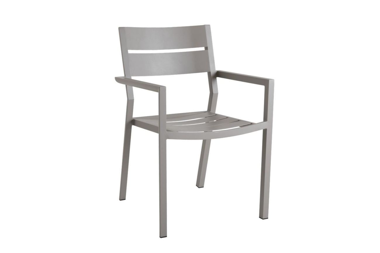 Gartenstuhl Delia mit Armlehne, Kaki