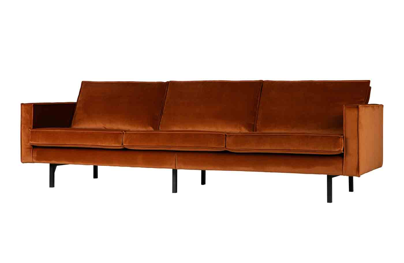 Rodeo Sofa 3-Sitzer Samt, Rost