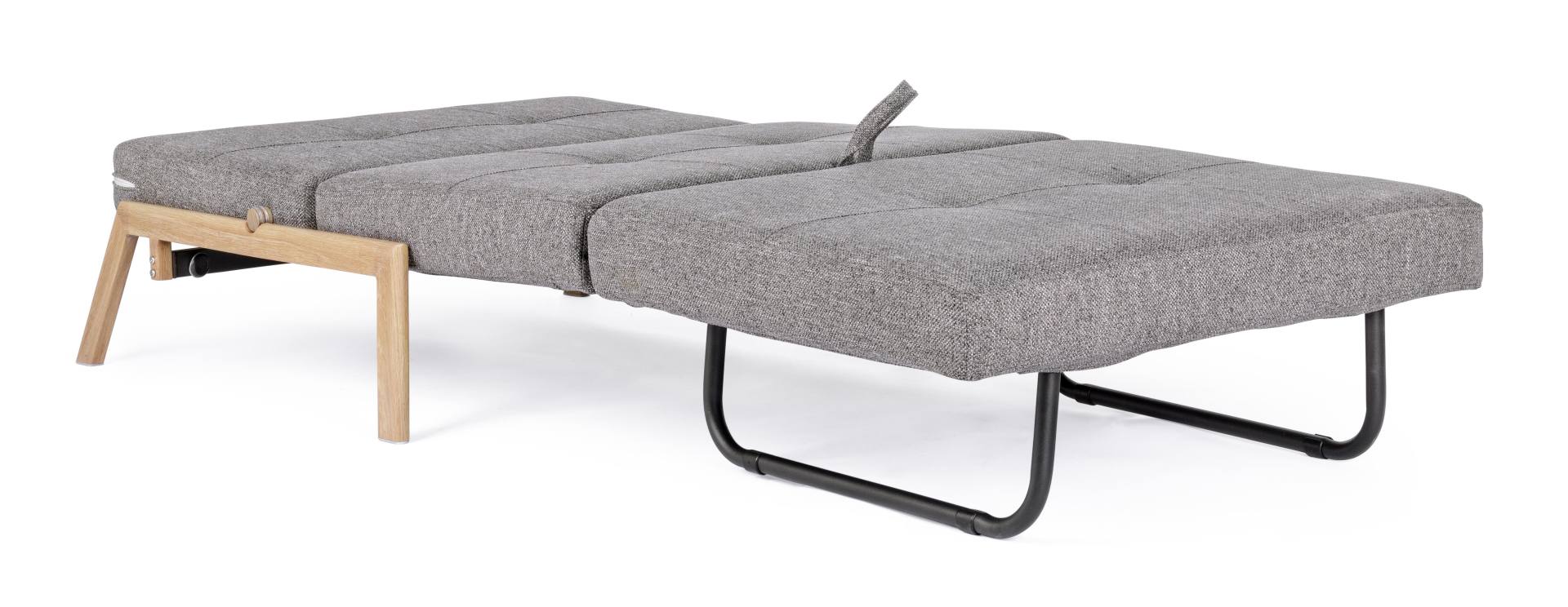 Schlafsofa Hayden mit Stoff-Bezug, 1-Sitzer, Grau