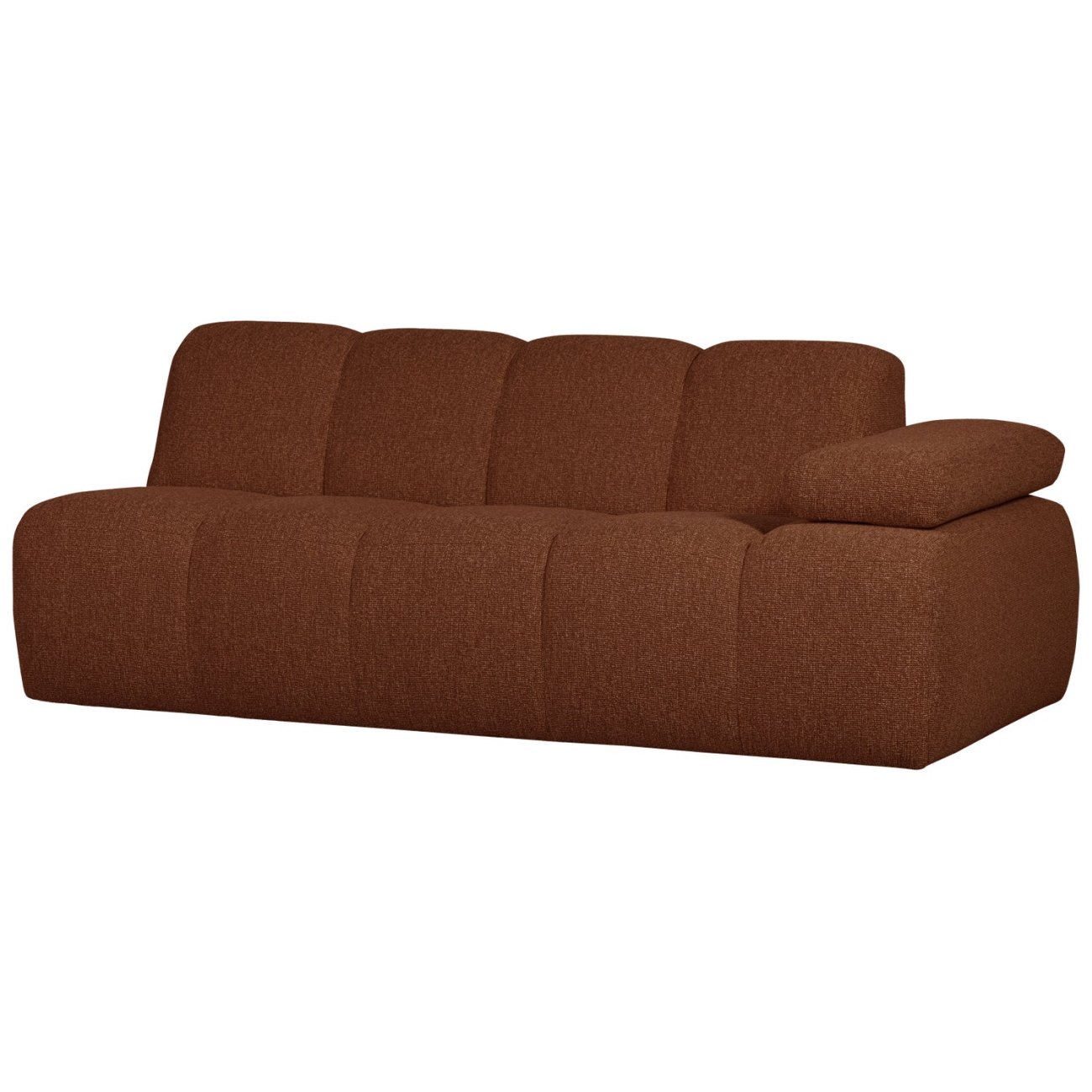 Modulsofa Mojo Boucle 2er Arm-Rechts, Rostbraun