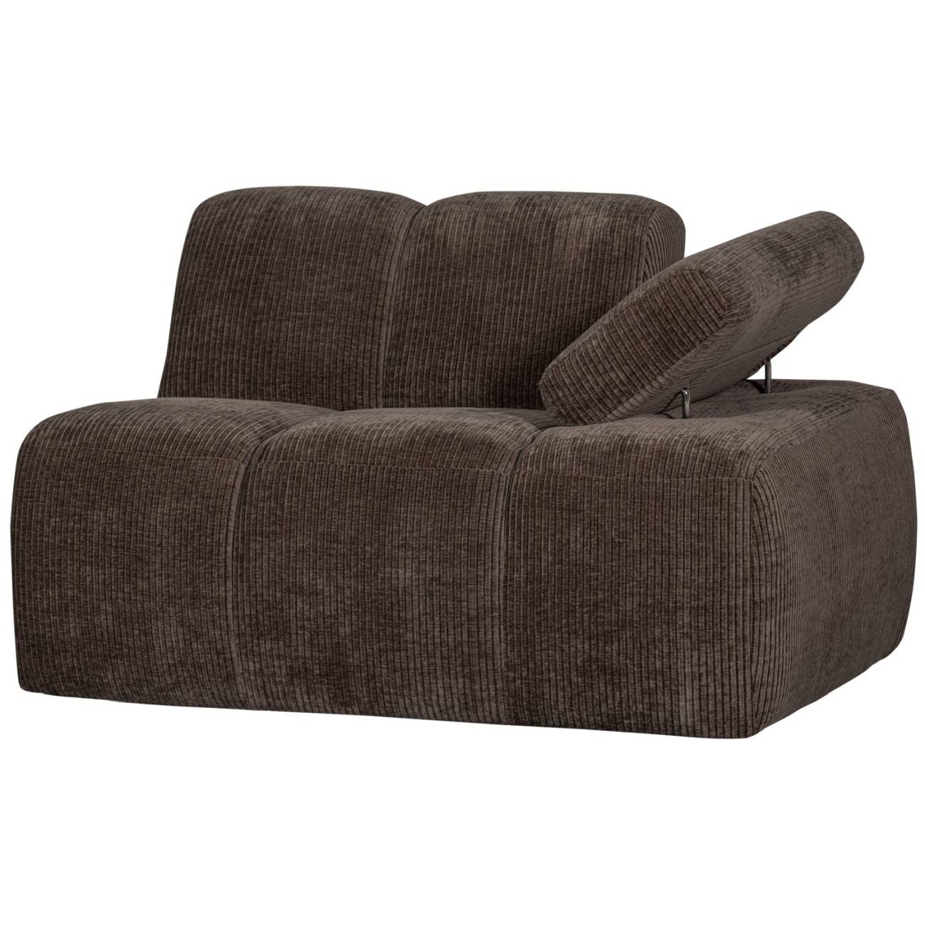 Modulsofa Mojo Flachcord 1er Arm-Rechts, Braun