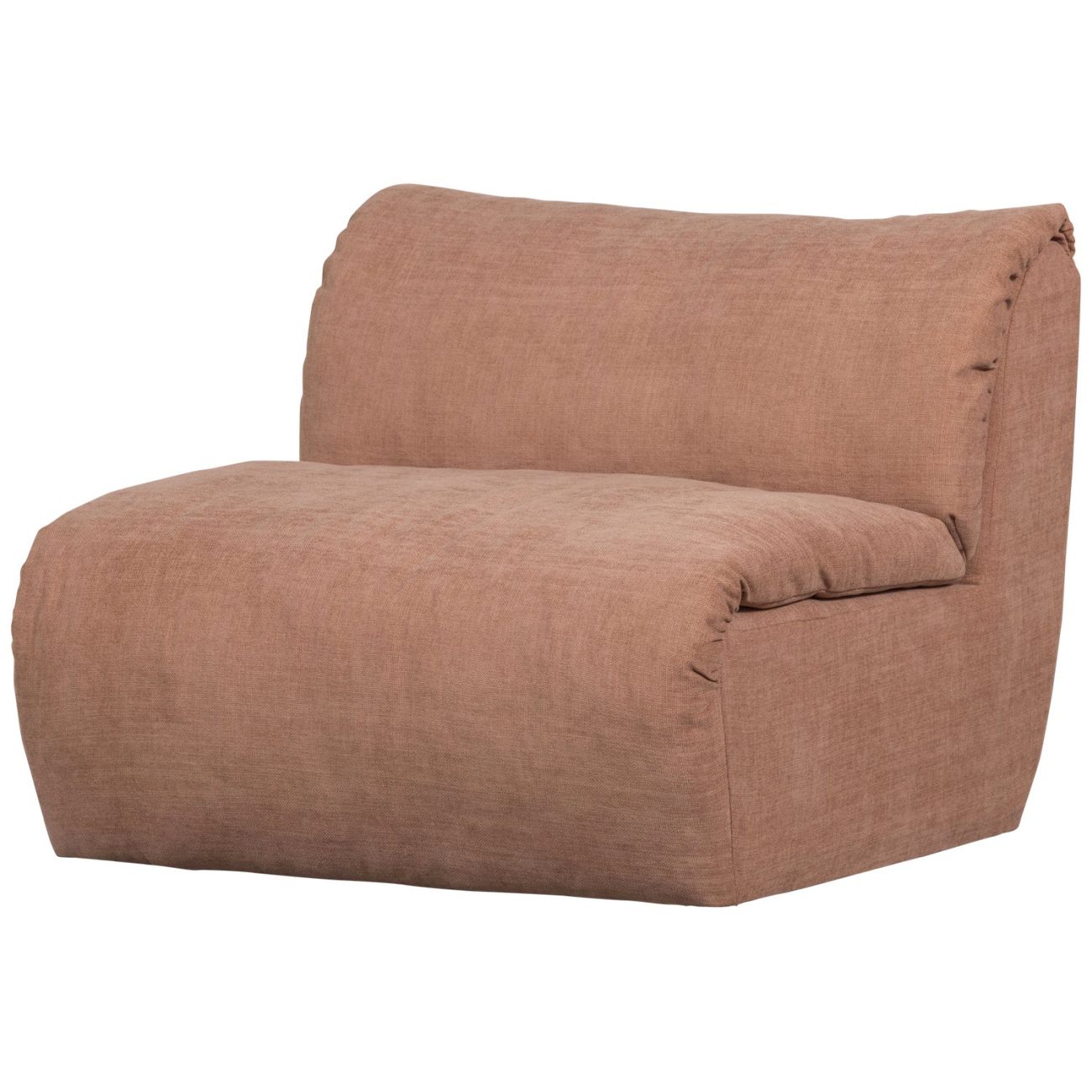 Sessel Baggy aus Chenille-Stoff, Altrosa