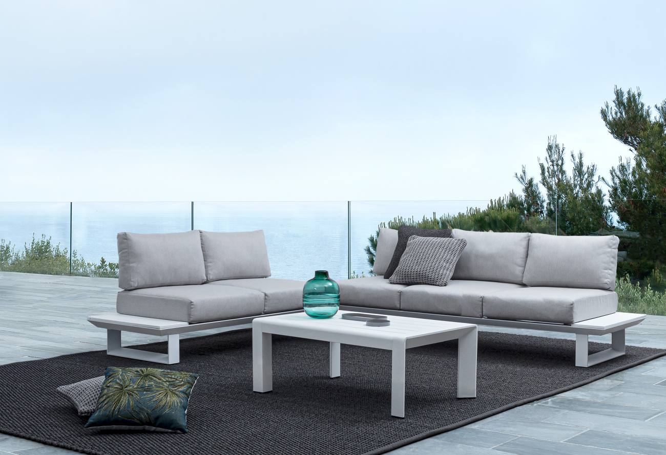 Garten-Set Konnor 3-er Gruppe, Weiß