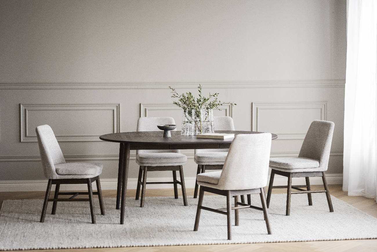 Ausziehtisch Tyler Oval 170/210cm, Eiche Braun