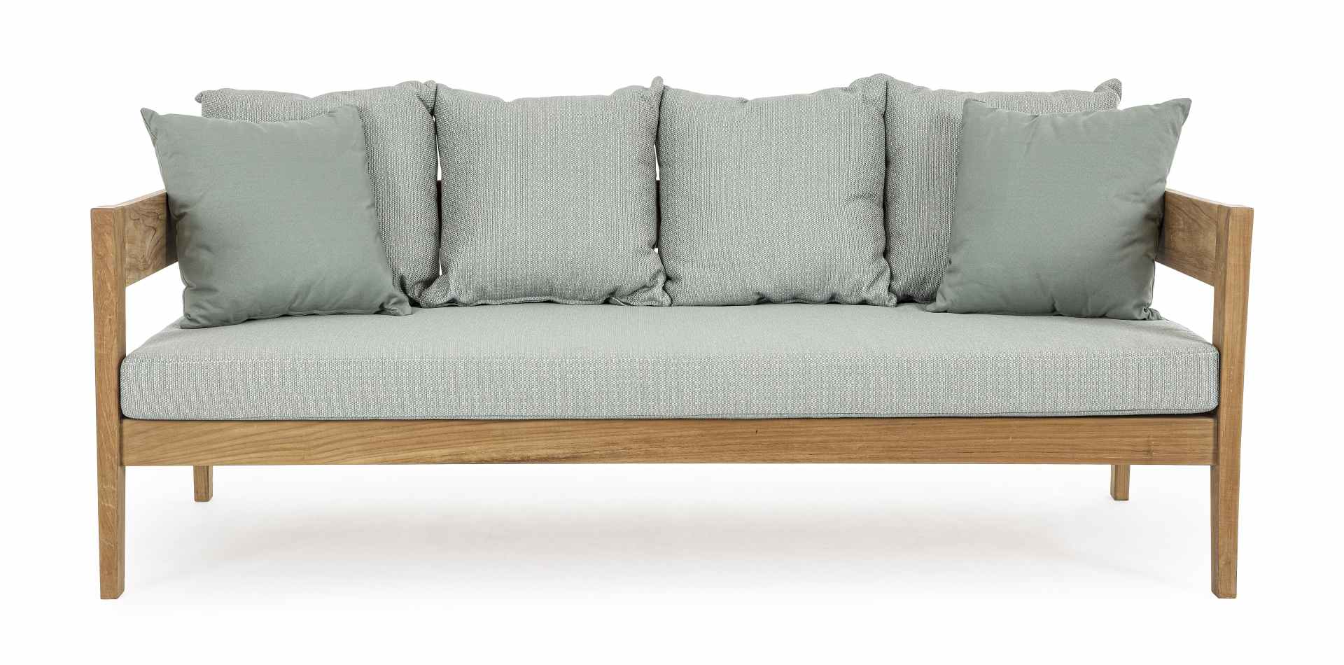 Gartensofa Kobo aus Teakholz, Aqua